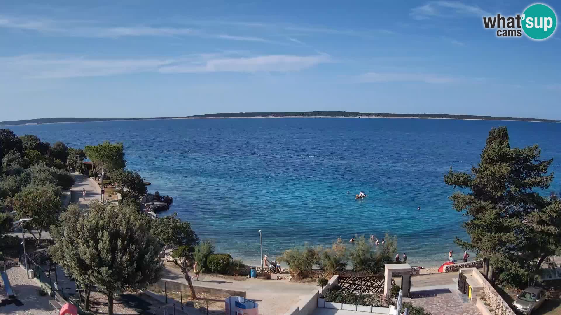 Webcam Plaža Male Mandre – Diretta dalla spiaggia sull’isola di Pag