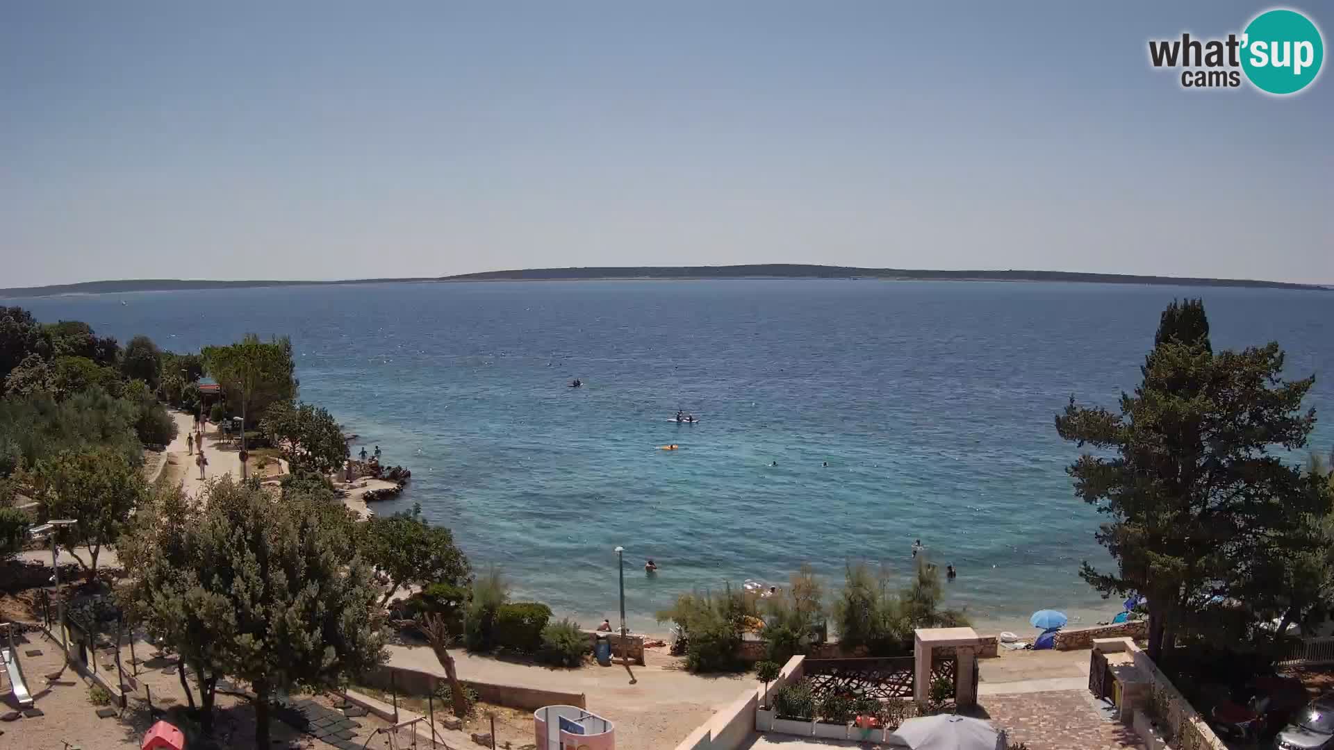 Webcam Strand Male Mandre – Liveblick von der Insel Pag