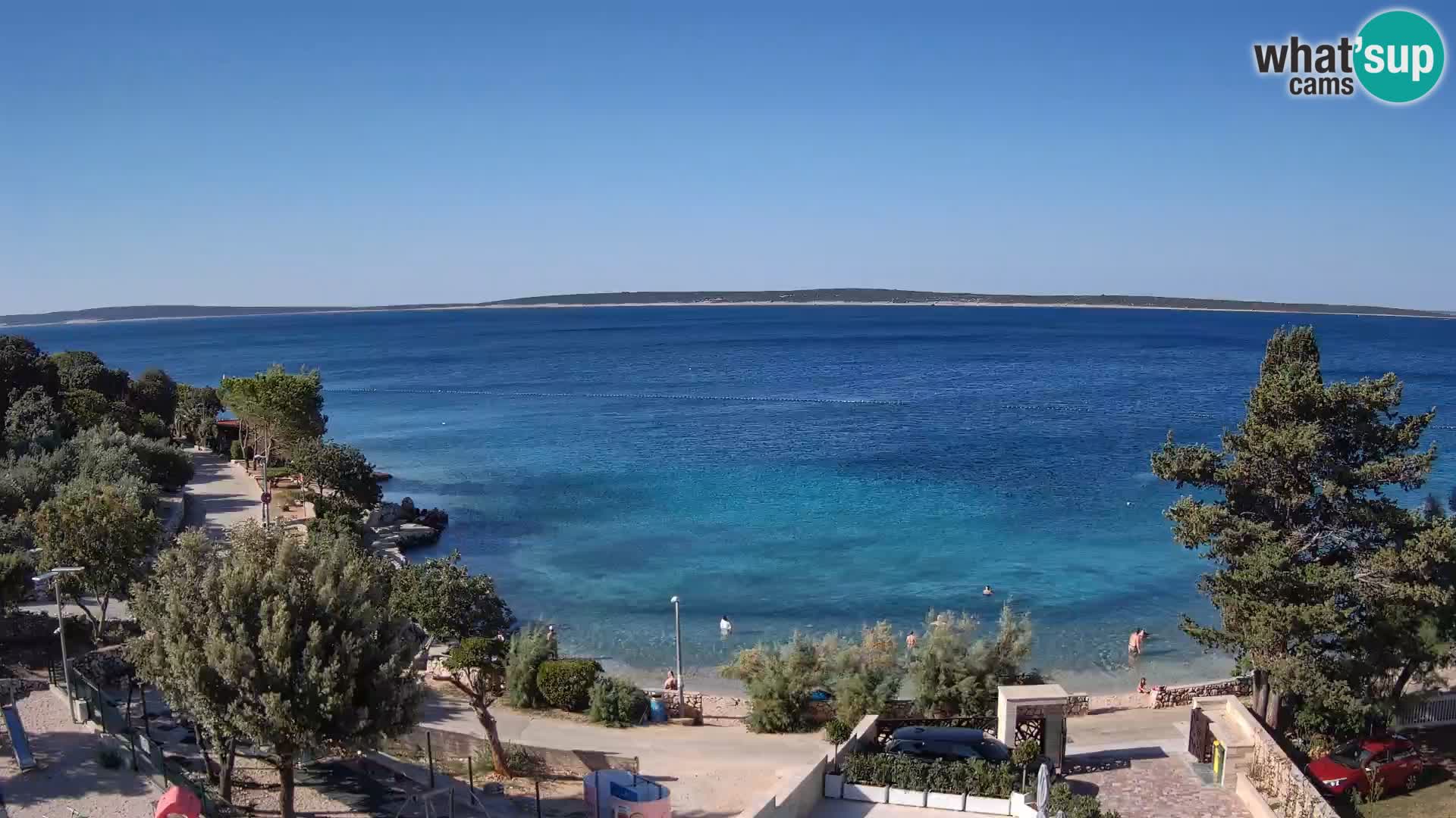Webcam Plaža Male Mandre – Diretta dalla spiaggia sull’isola di Pag