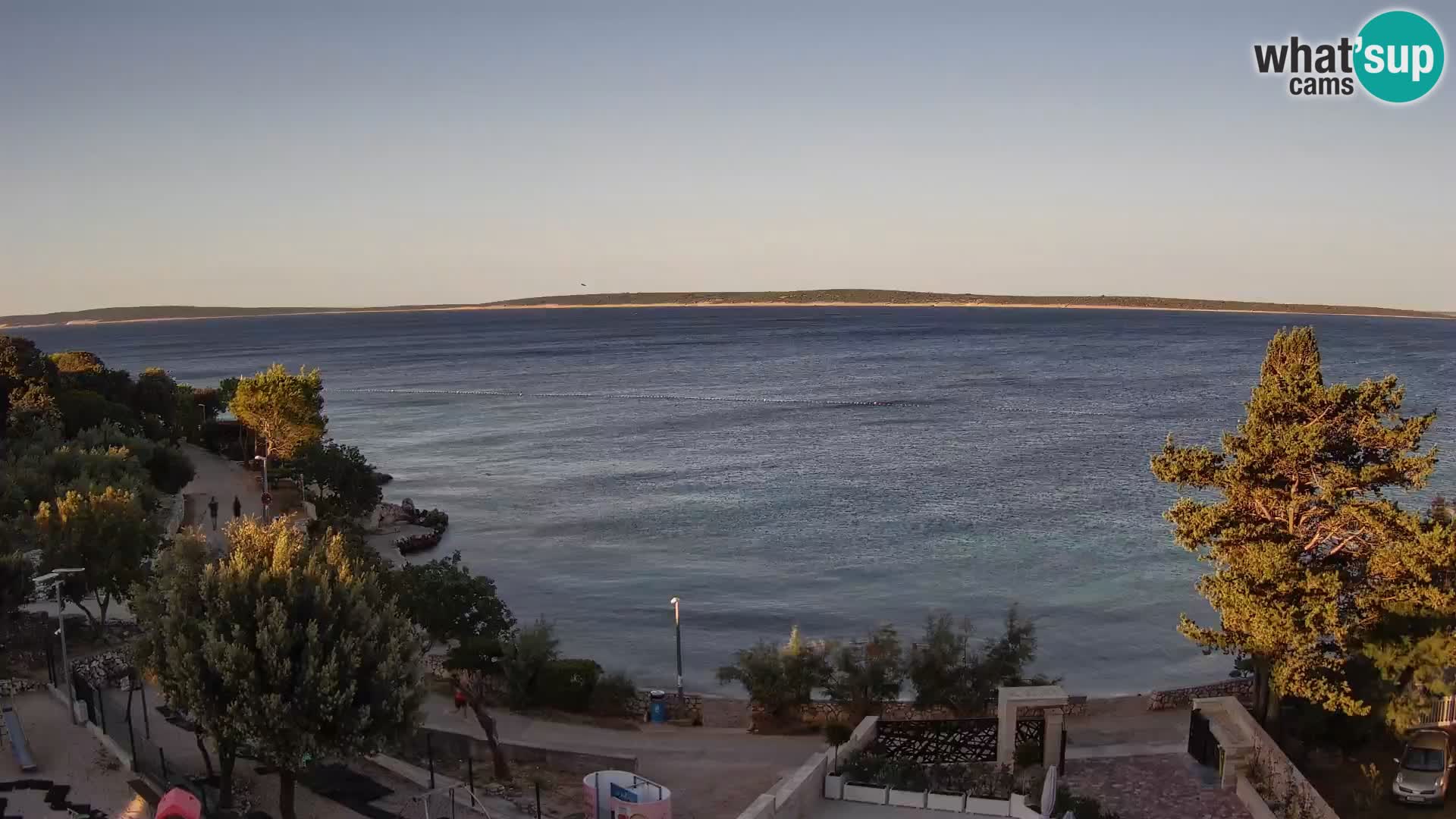 Webcam Plaža Male Mandre – Diretta dalla spiaggia sull’isola di Pag