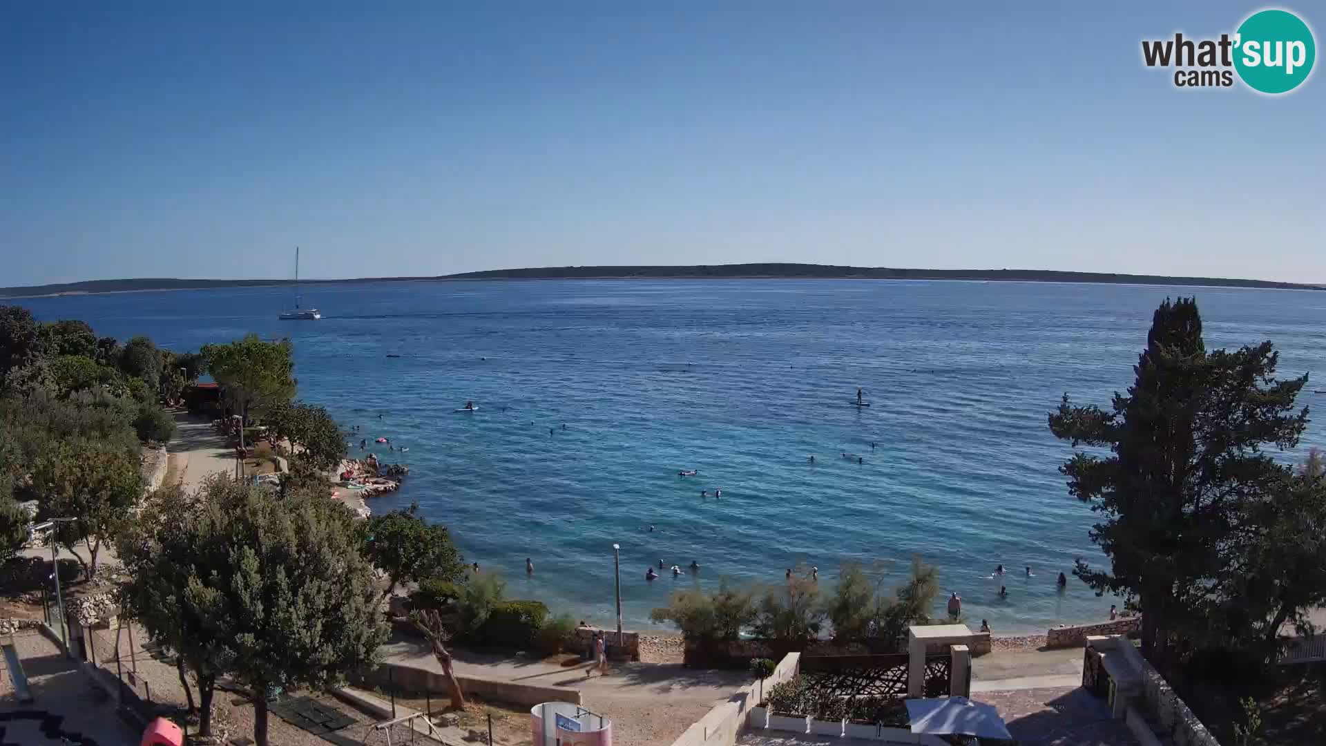 Webcam Plaža Male Mandre – Live View from Pag Island