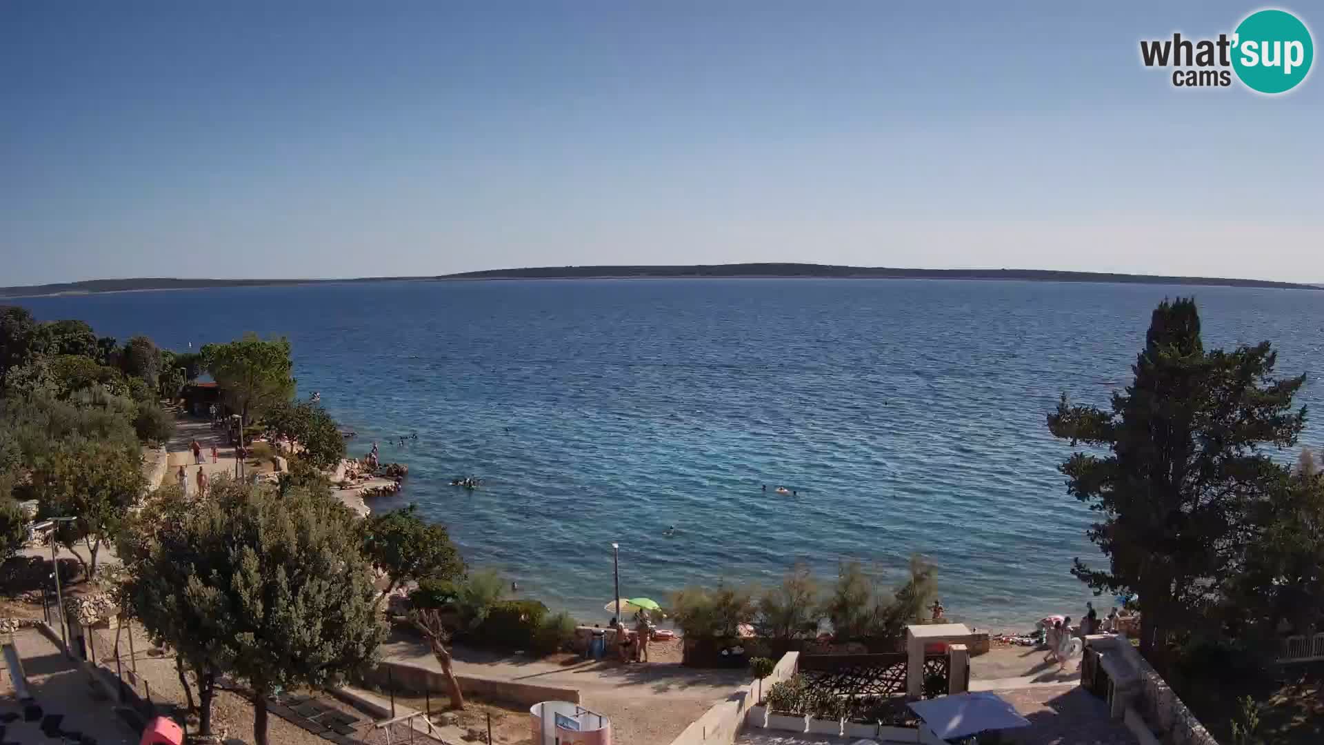 Webcam Plaža Male Mandre – Diretta dalla spiaggia sull’isola di Pag