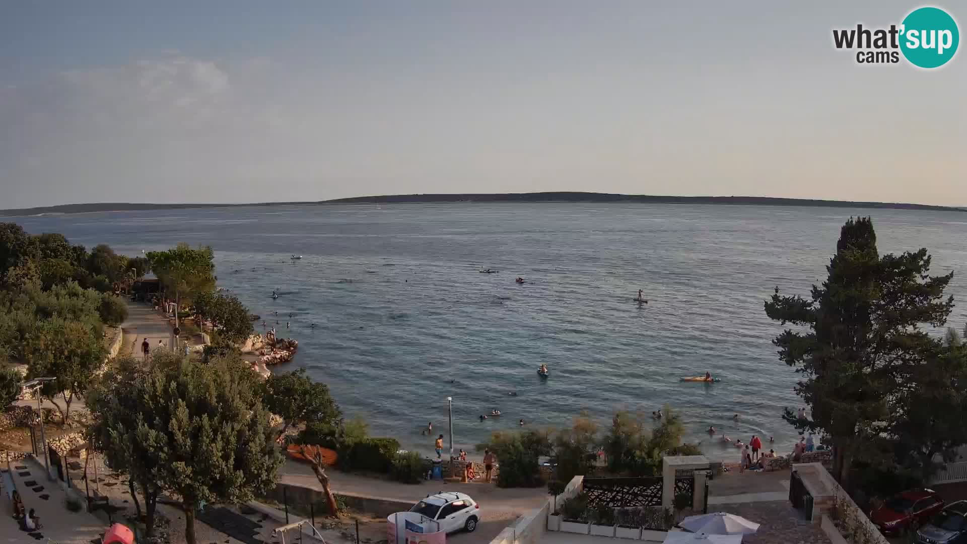 Webcam Plage Male Mandre – Vue en direct depuis l’île de Pag