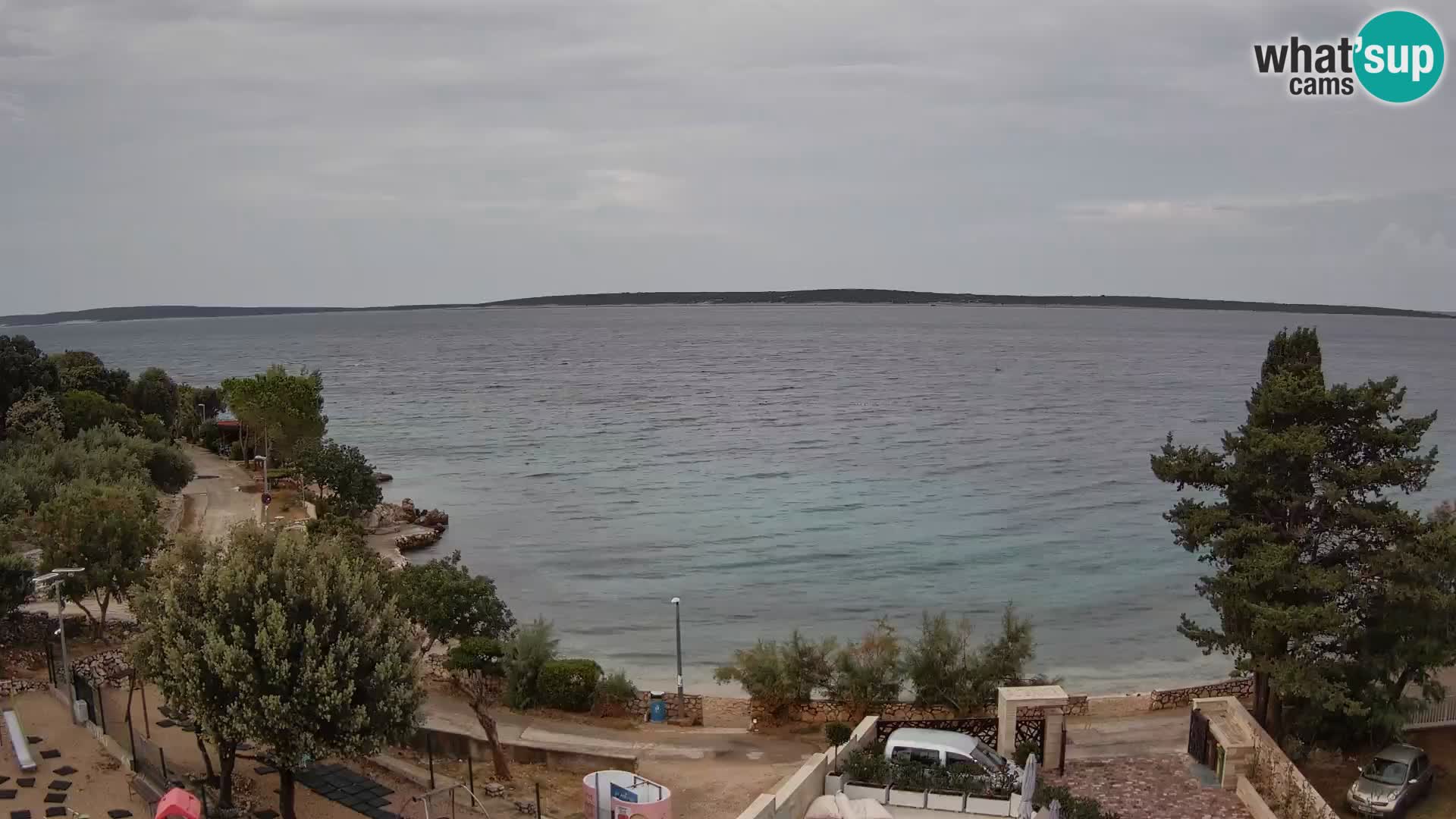 Webcam Strand Male Mandre – Liveblick von der Insel Pag