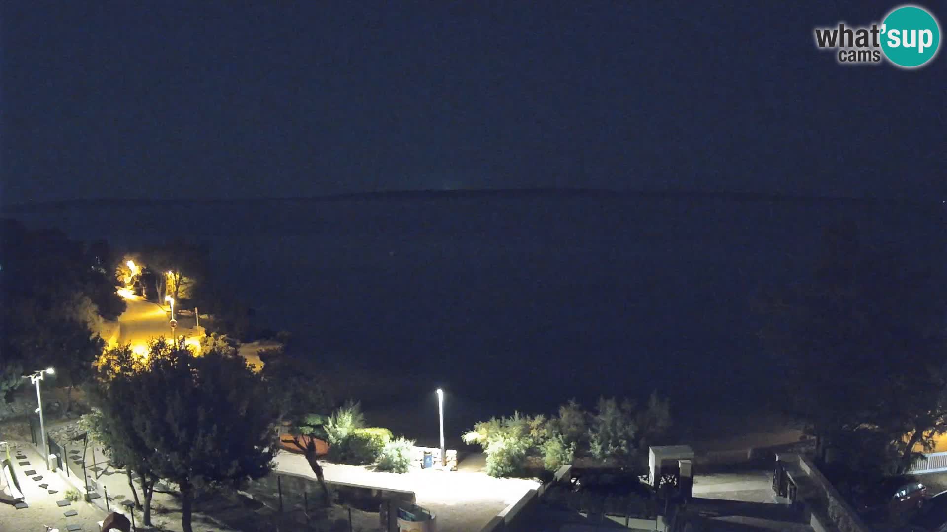 Webcam Plage Male Mandre – Vue en direct depuis l’île de Pag