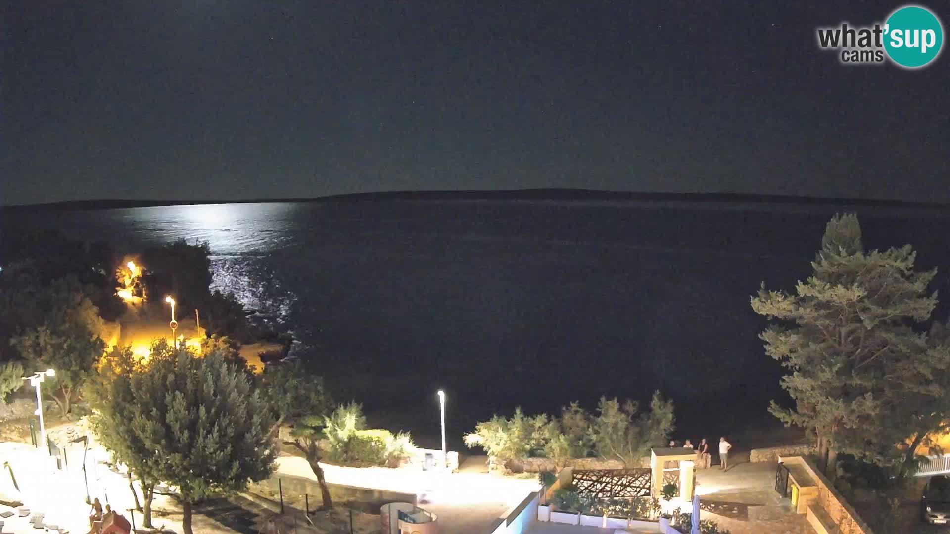 Webcam Plaža Male Mandre – Diretta dalla spiaggia sull’isola di Pag