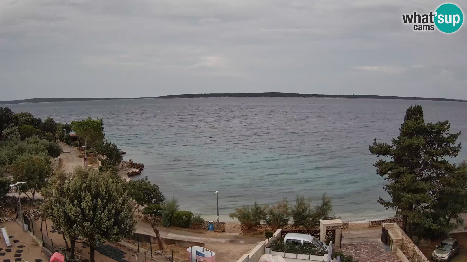 Webcam Strand Male Mandre – Liveblick von der Insel Pag