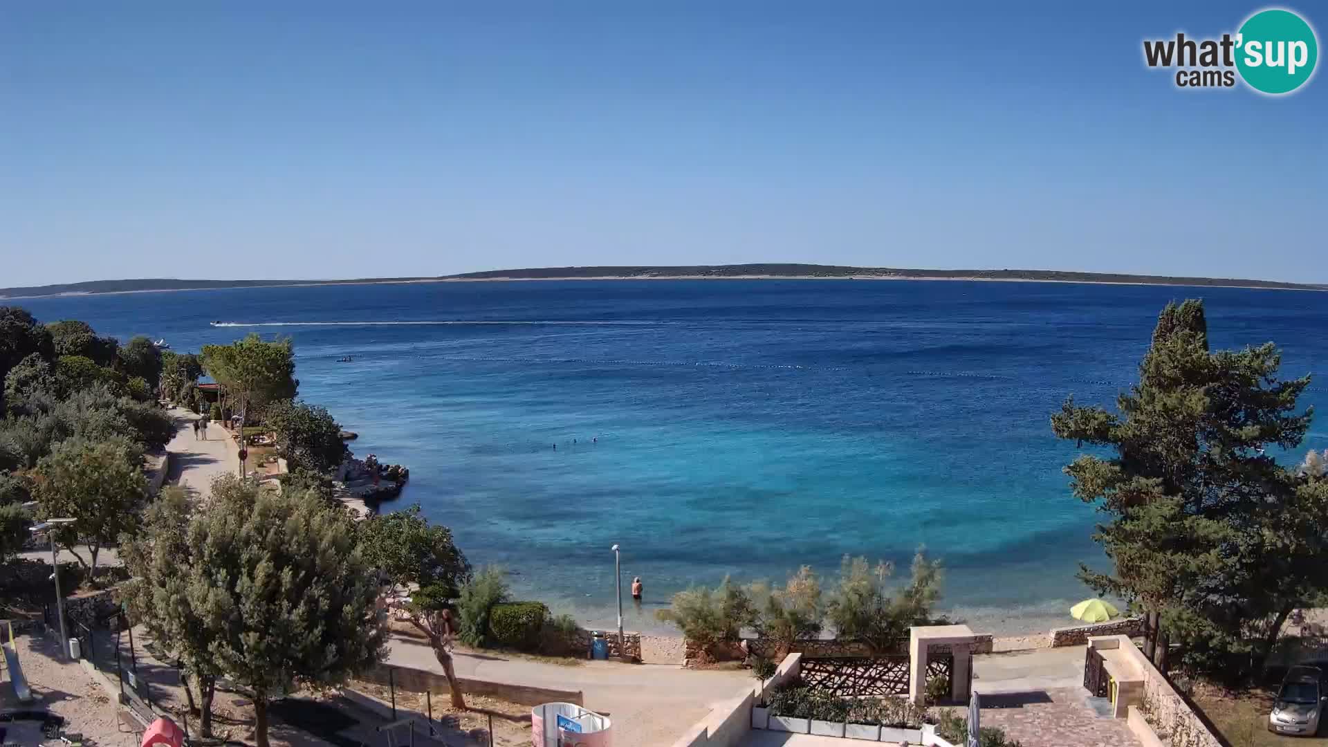 Webcam Plaža Male Mandre – Diretta dalla spiaggia sull’isola di Pag