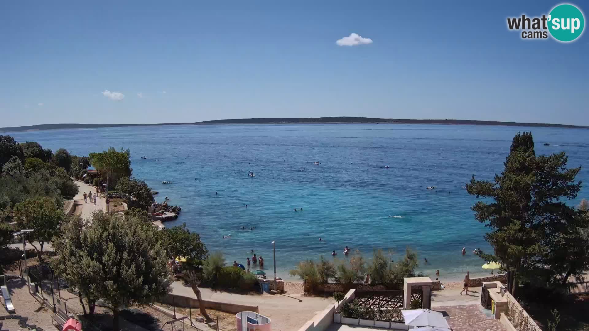 Webcam Plaža Male Mandre – Live View from Pag Island