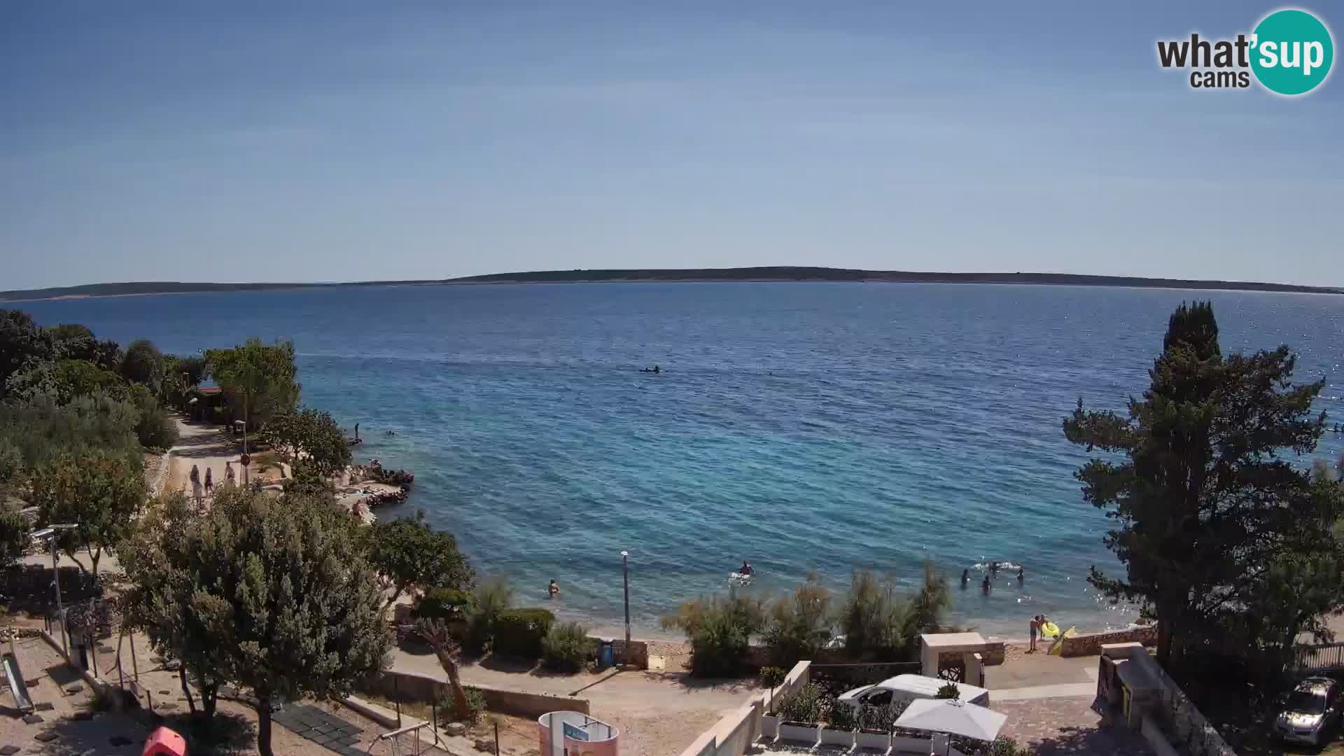 Webcam Plaža Male Mandre – Diretta dalla spiaggia sull’isola di Pag