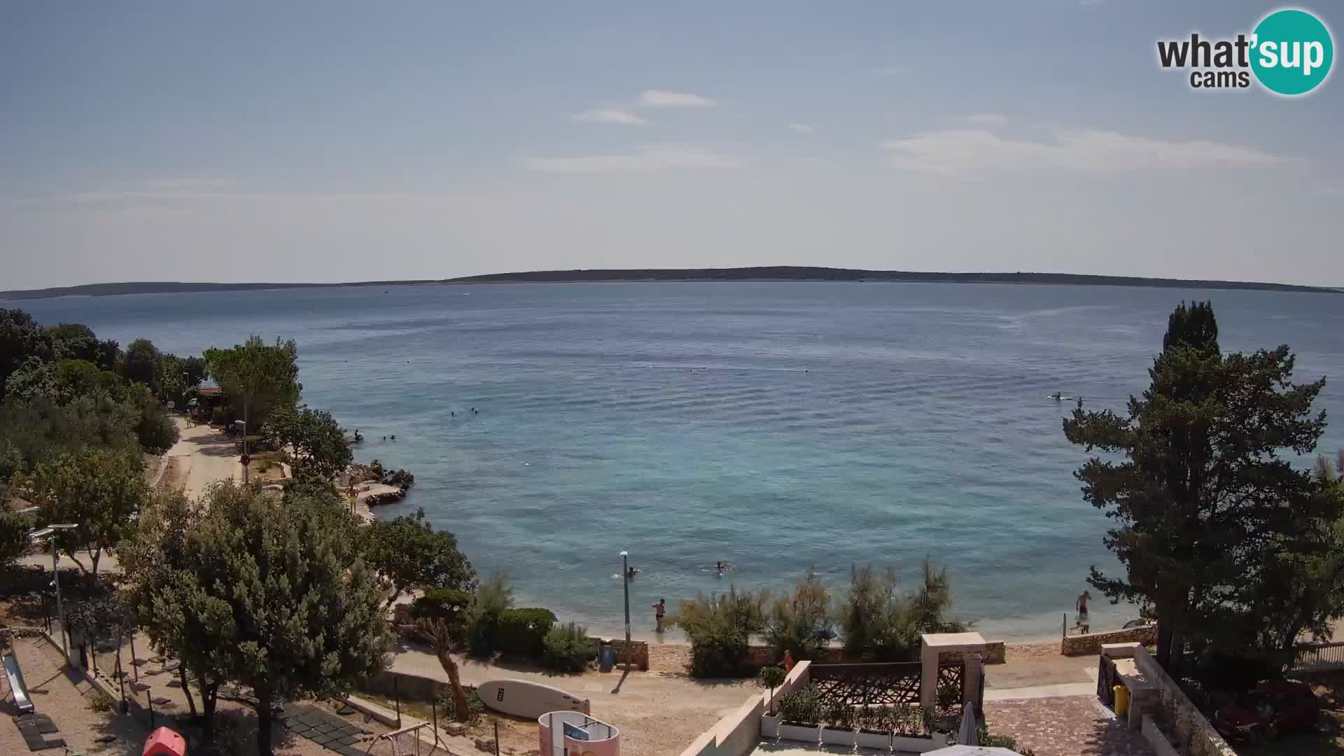 Webcam Plage Male Mandre – Vue en direct depuis l’île de Pag