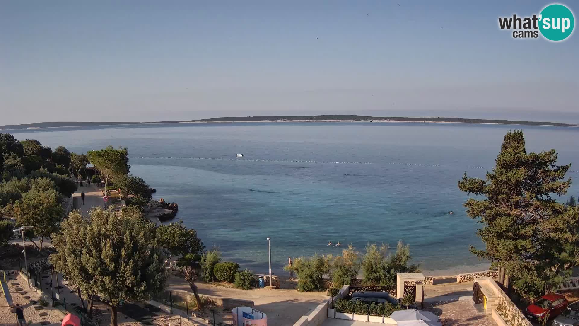 Webcam Plage Male Mandre – Vue en direct depuis l’île de Pag