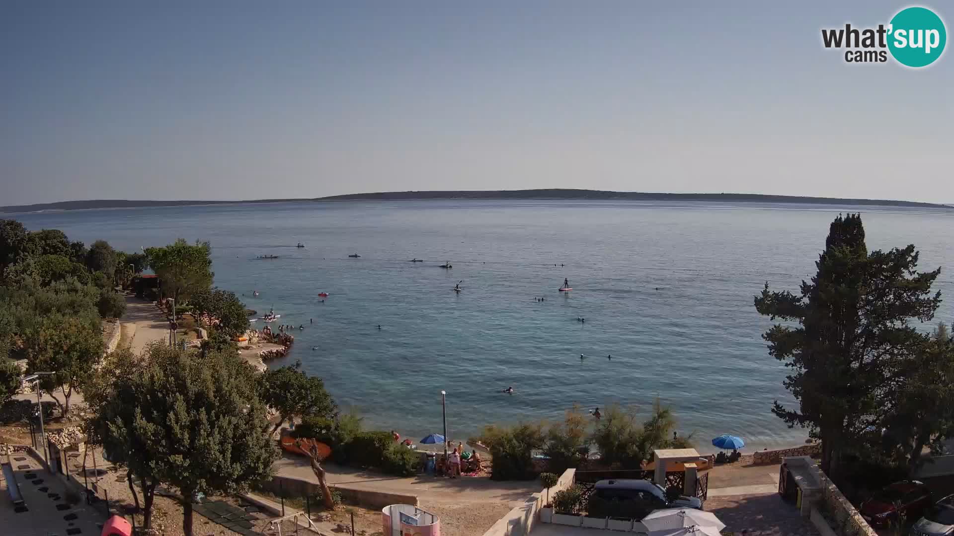 Webcam Plage Male Mandre – Vue en direct depuis l’île de Pag