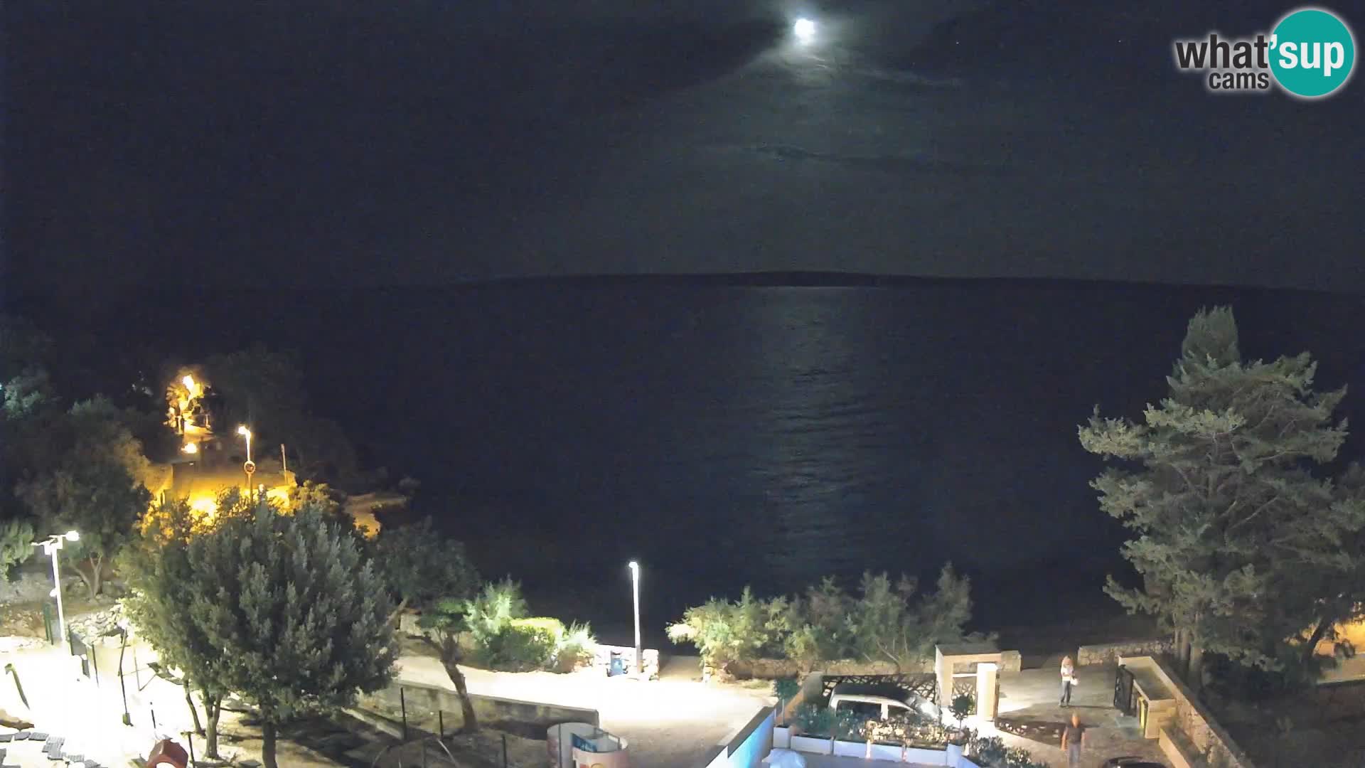 Webcam Plage Male Mandre – Vue en direct depuis l’île de Pag