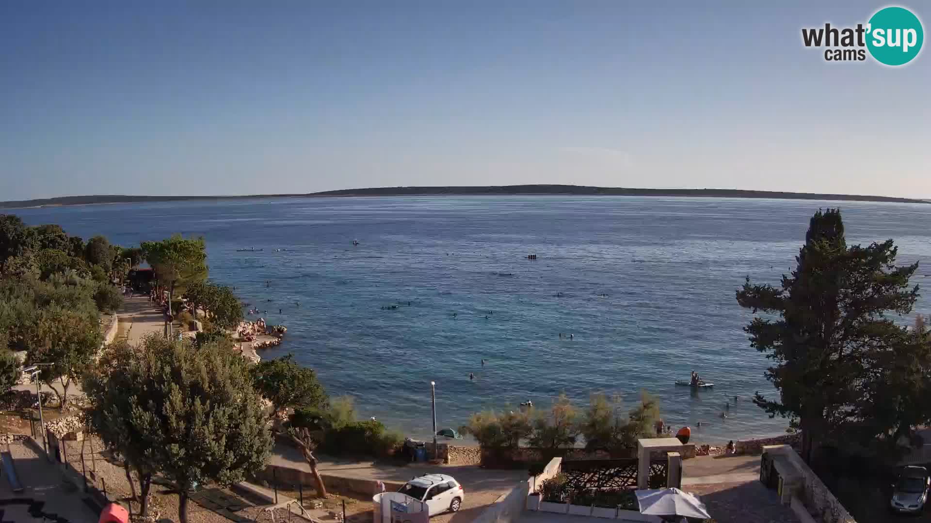 Webcam Plaža Male Mandre – Diretta dalla spiaggia sull’isola di Pag
