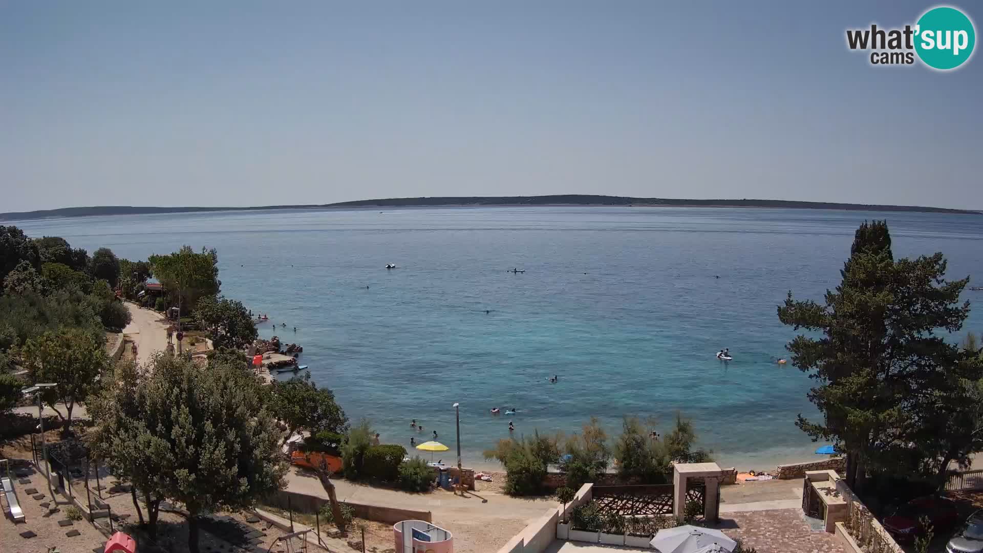 Webcam Plaža Male Mandre – Diretta dalla spiaggia sull’isola di Pag