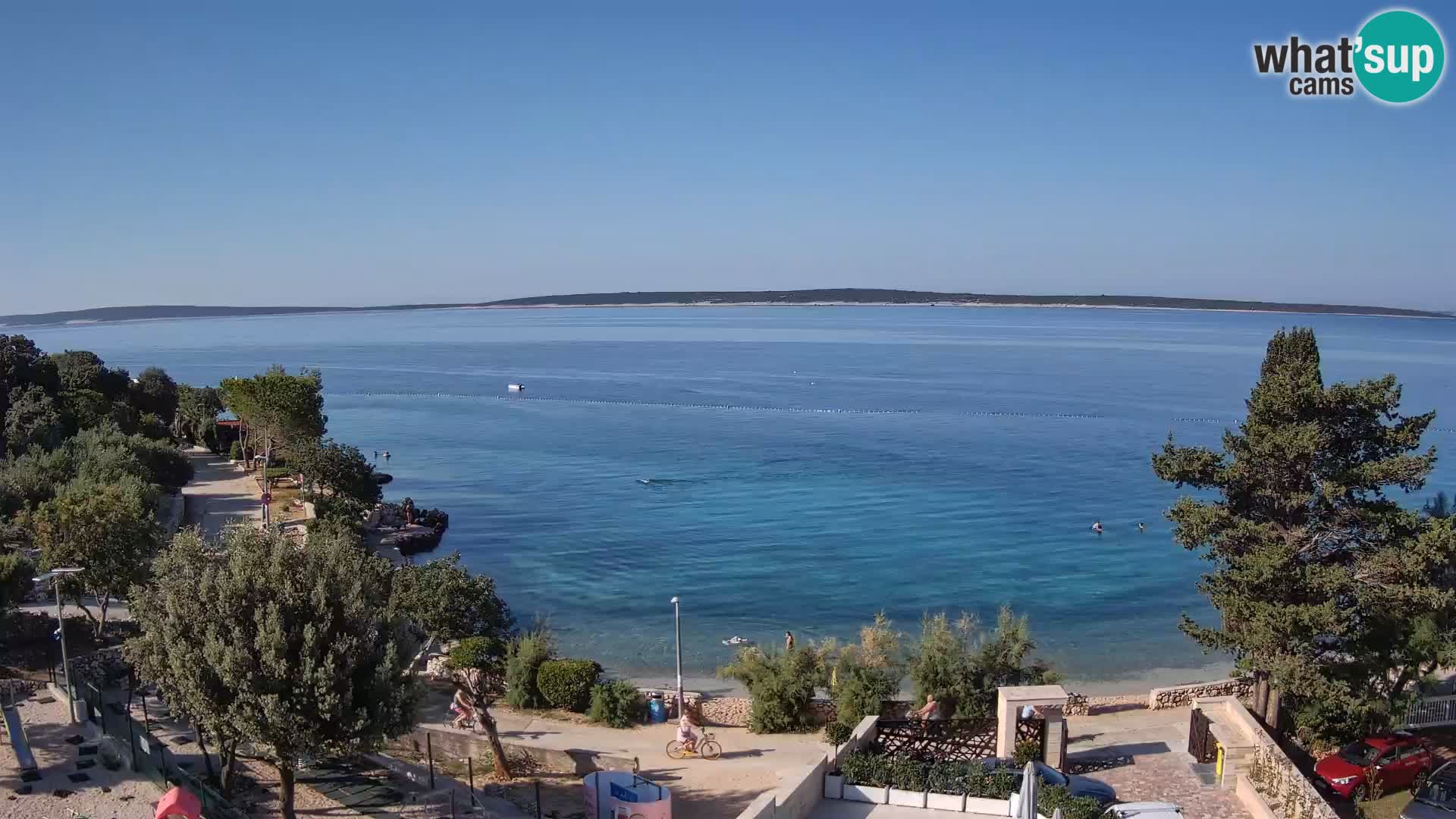 Webcam Plaža Male Mandre – Diretta dalla spiaggia sull’isola di Pag