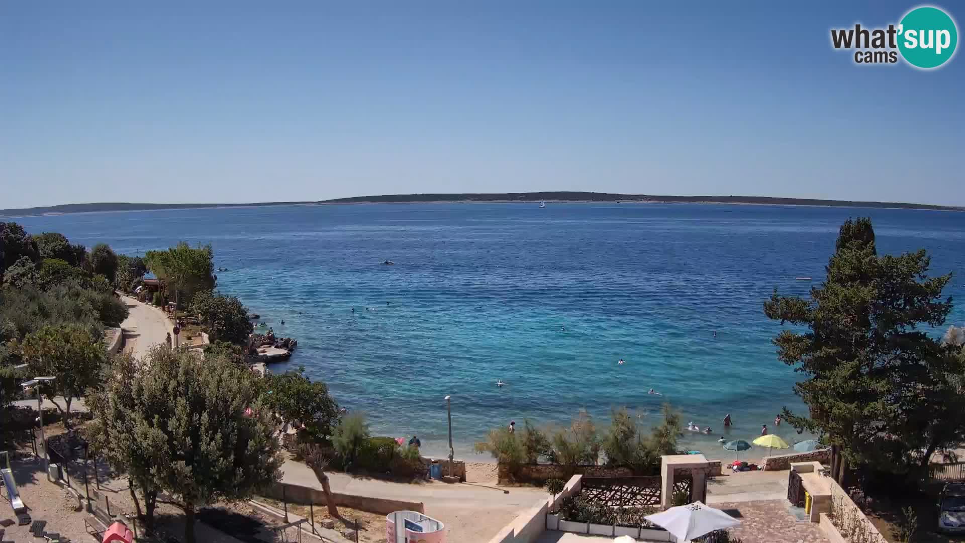Webcam Plaža Male Mandre – Live View from Pag Island