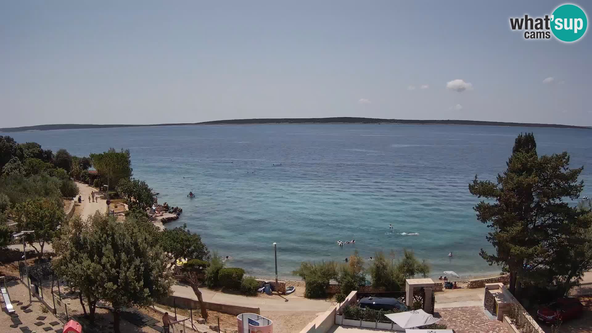 Webcam Plaža Male Mandre – Diretta dalla spiaggia sull’isola di Pag