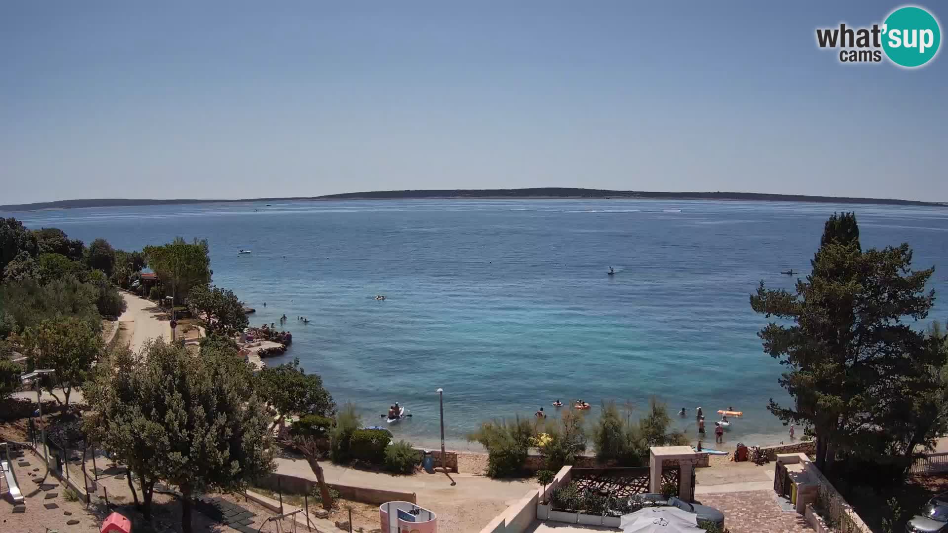 Webcam Strand Male Mandre – Liveblick von der Insel Pag