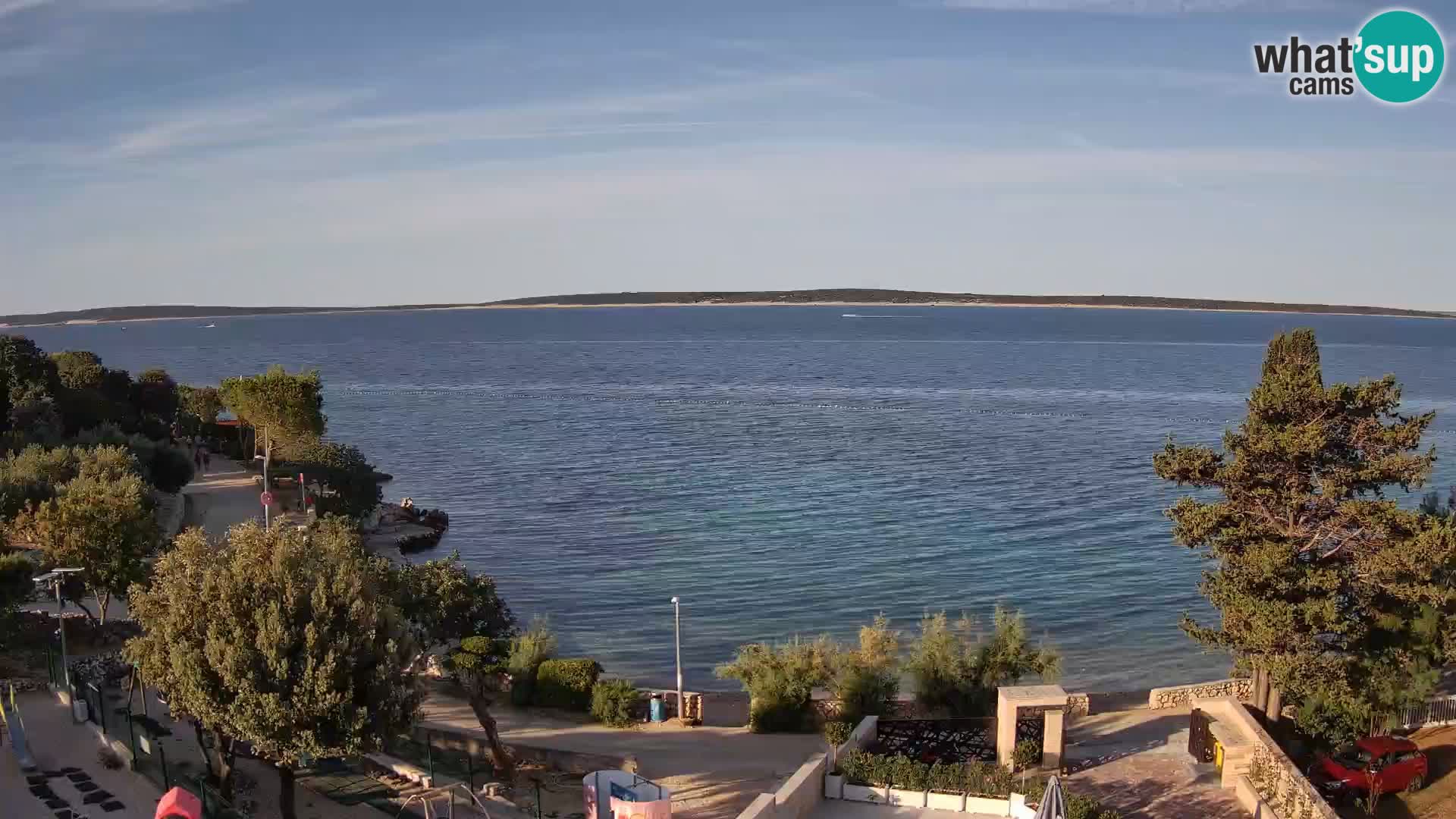 Webcam Plaža Male Mandre – Diretta dalla spiaggia sull’isola di Pag