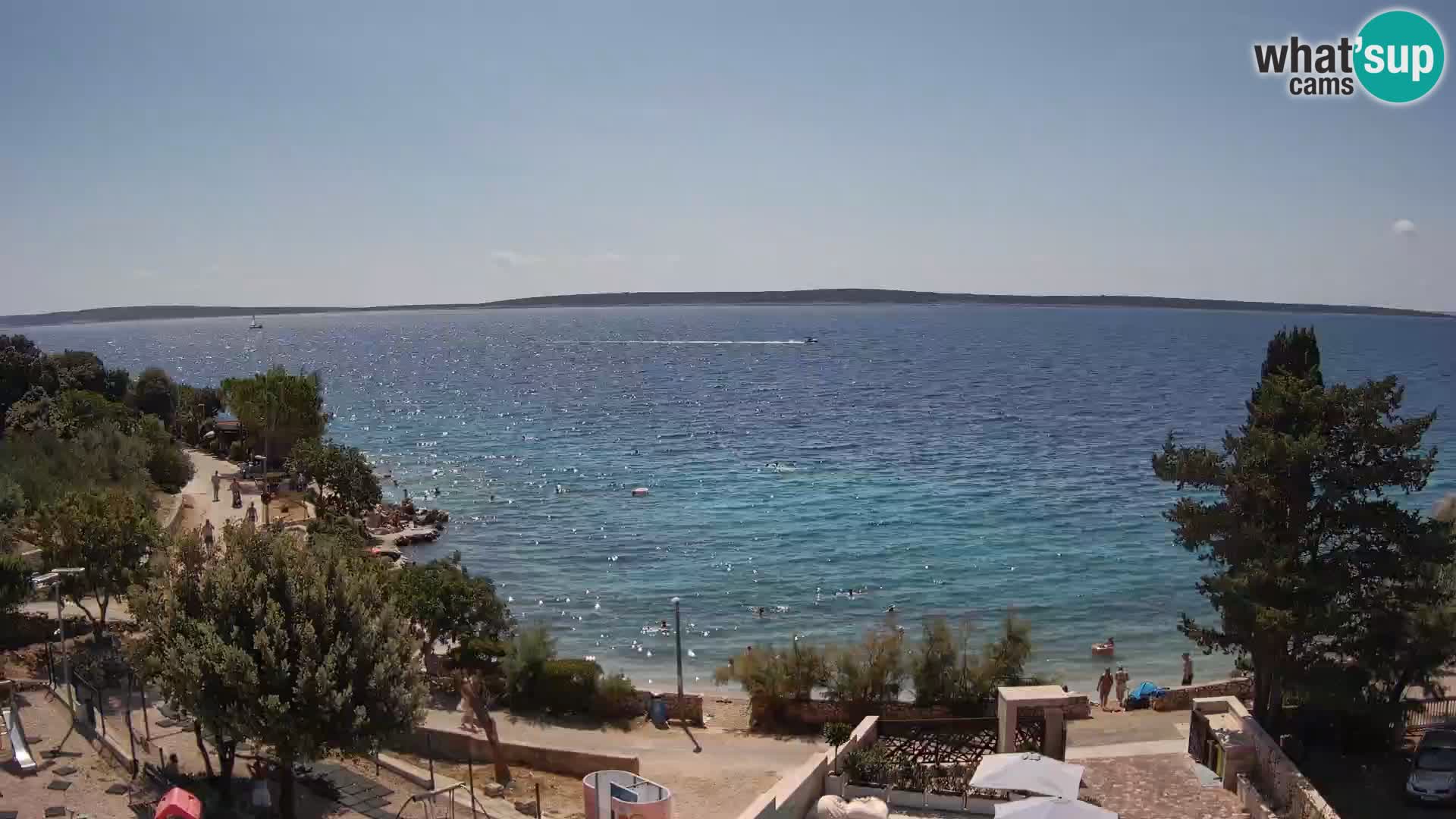 Webcam Strand Male Mandre – Liveblick von der Insel Pag