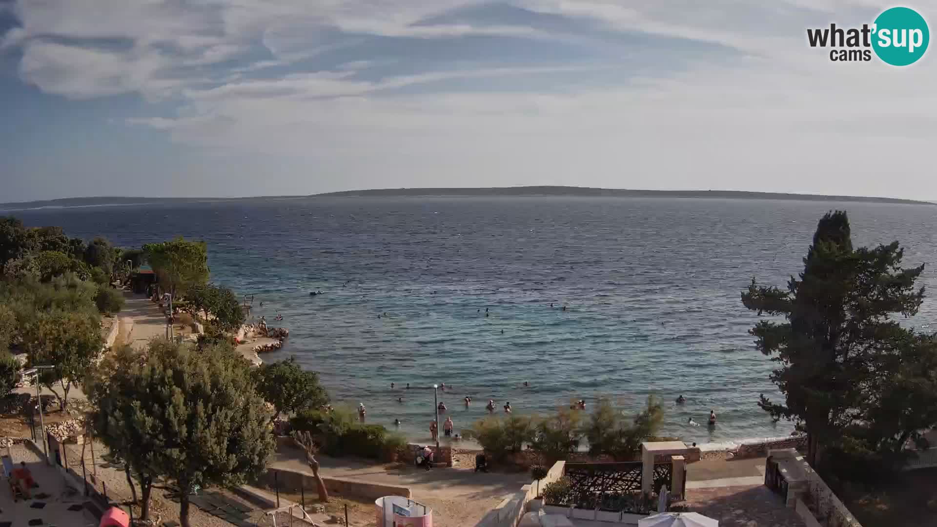 Webcam Strand Male Mandre – Liveblick von der Insel Pag