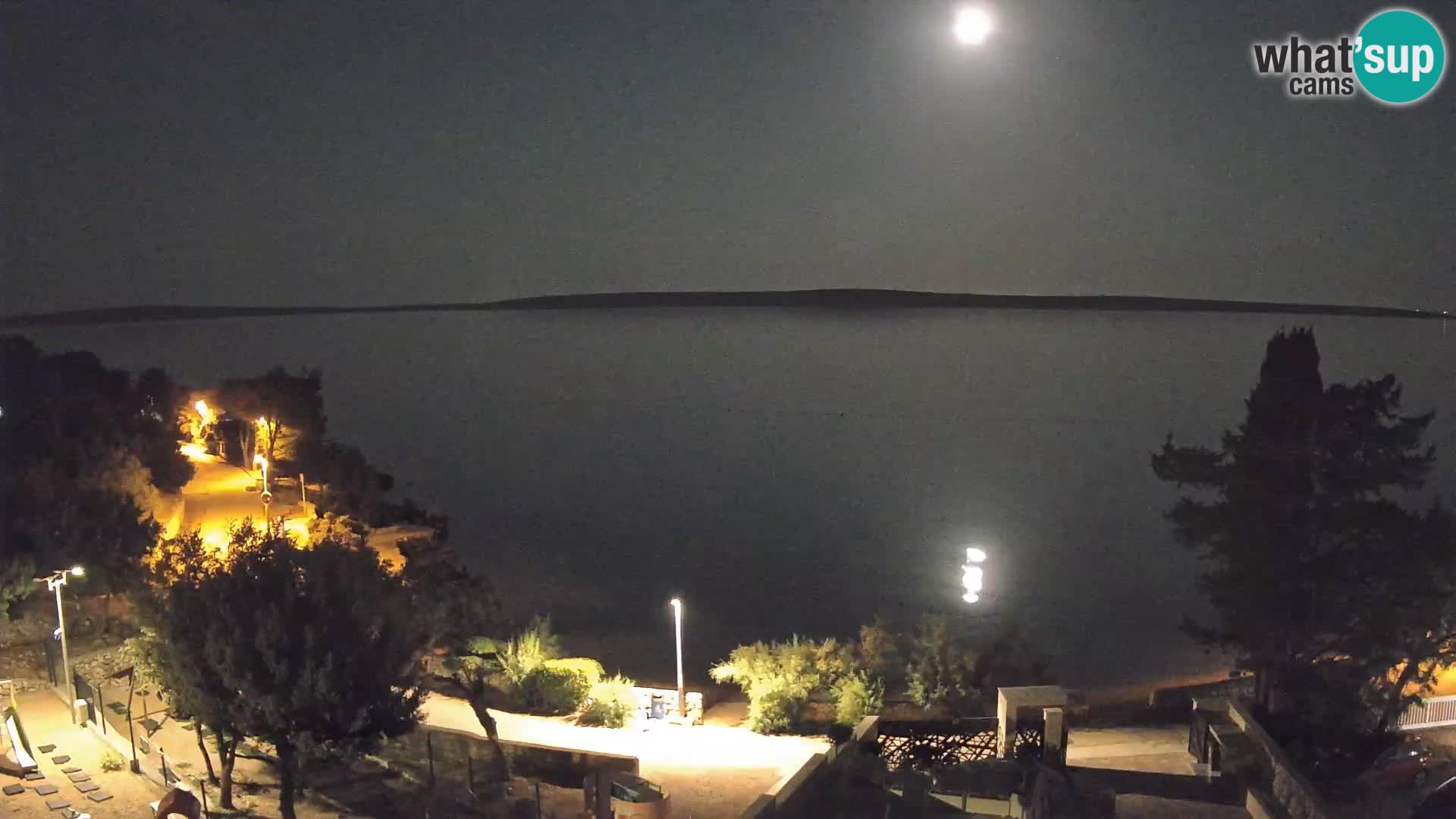 Webcam Plaža Male Mandre – Diretta dalla spiaggia sull’isola di Pag