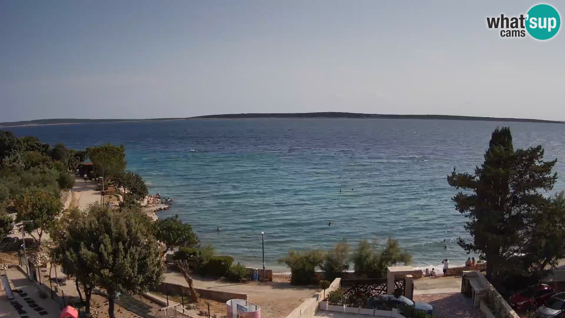 Webcam Plaža Male Mandre – Diretta dalla spiaggia sull’isola di Pag