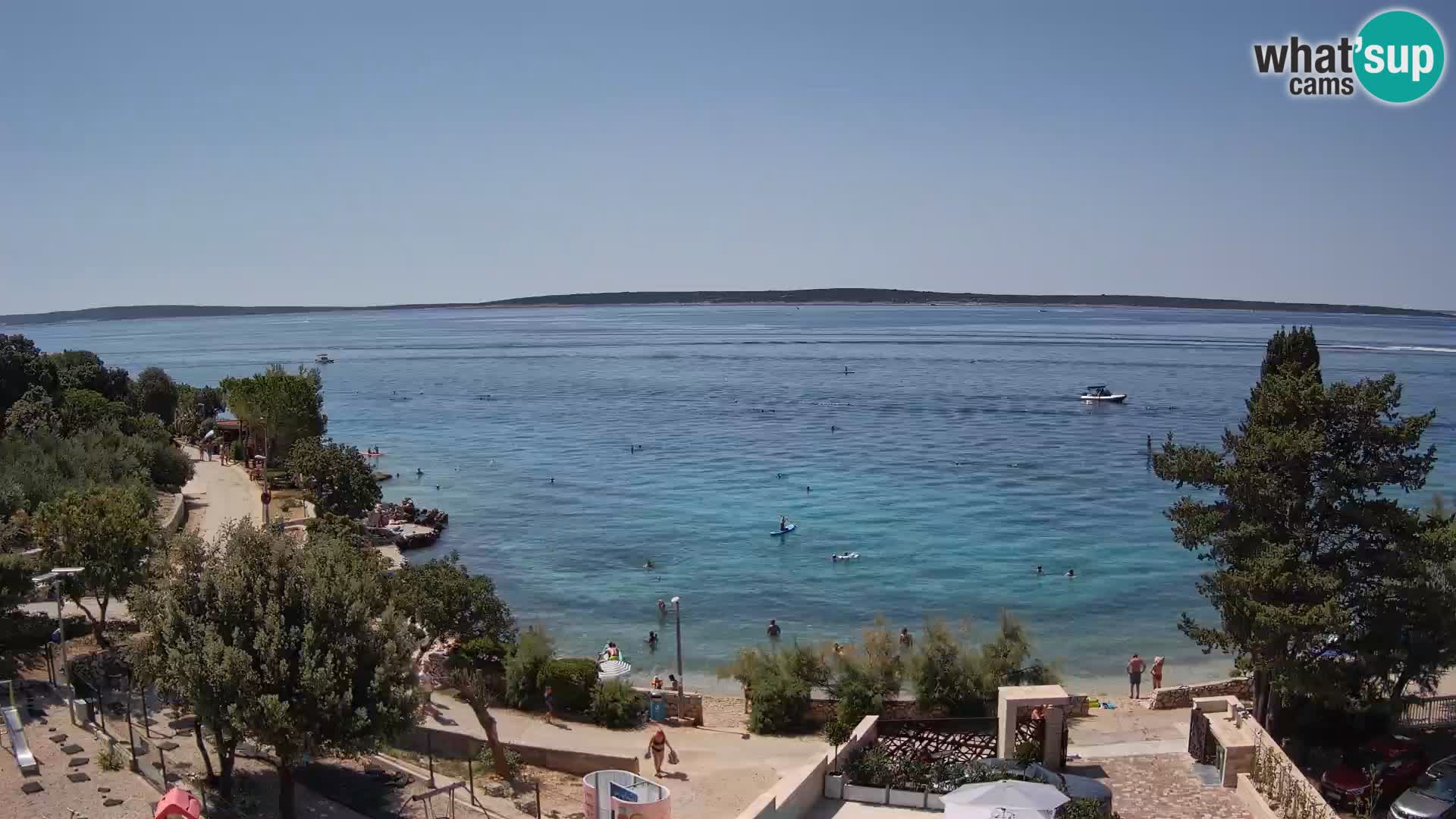 Webcam Plaža Male Mandre – Diretta dalla spiaggia sull’isola di Pag