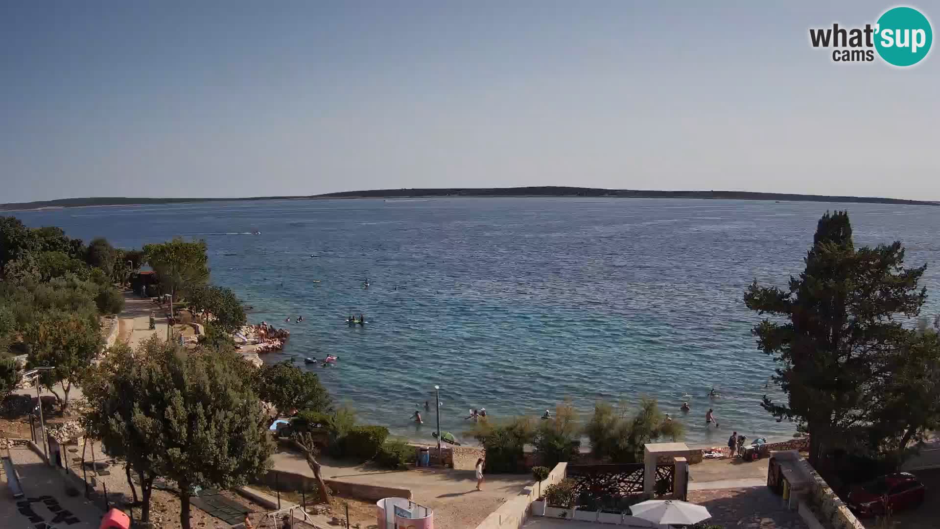 Webcam Strand Male Mandre – Liveblick von der Insel Pag