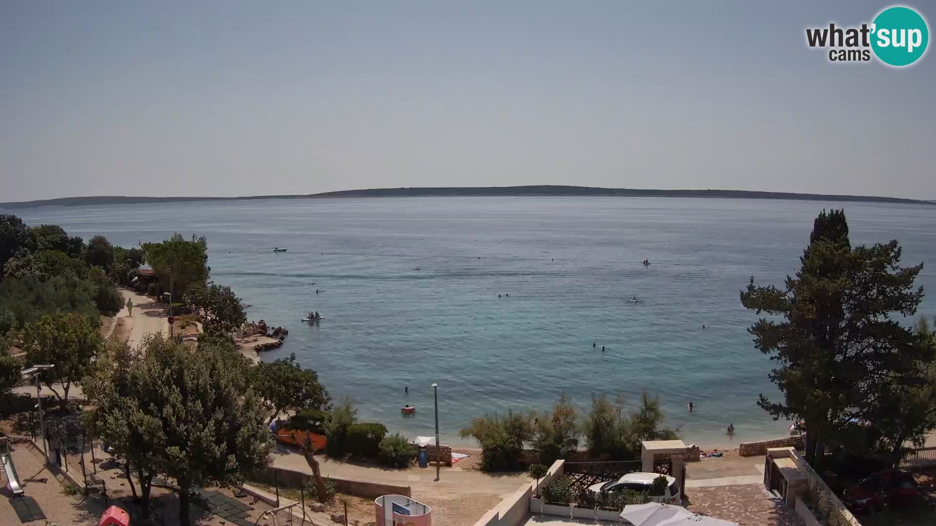Webcam Plaža Male Mandre – Live View from Pag Island
