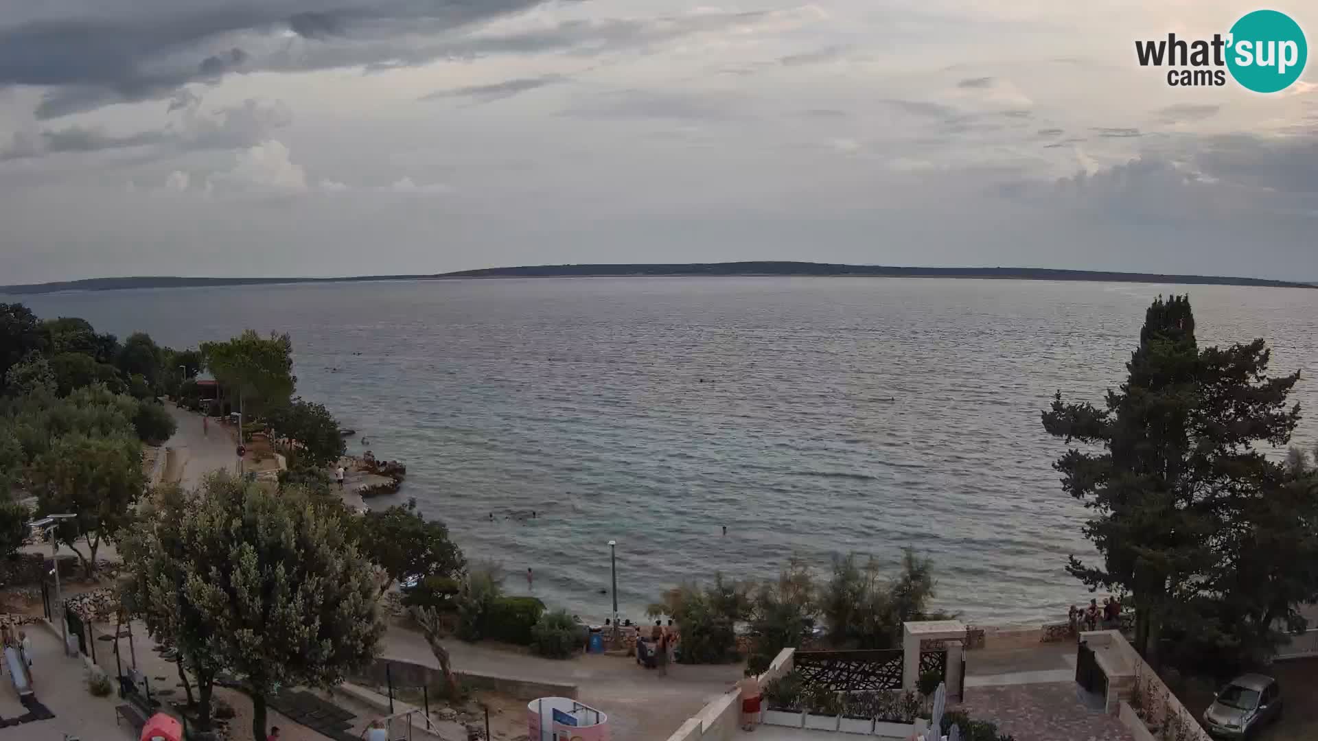 Webcam Plage Male Mandre – Vue en direct depuis l’île de Pag