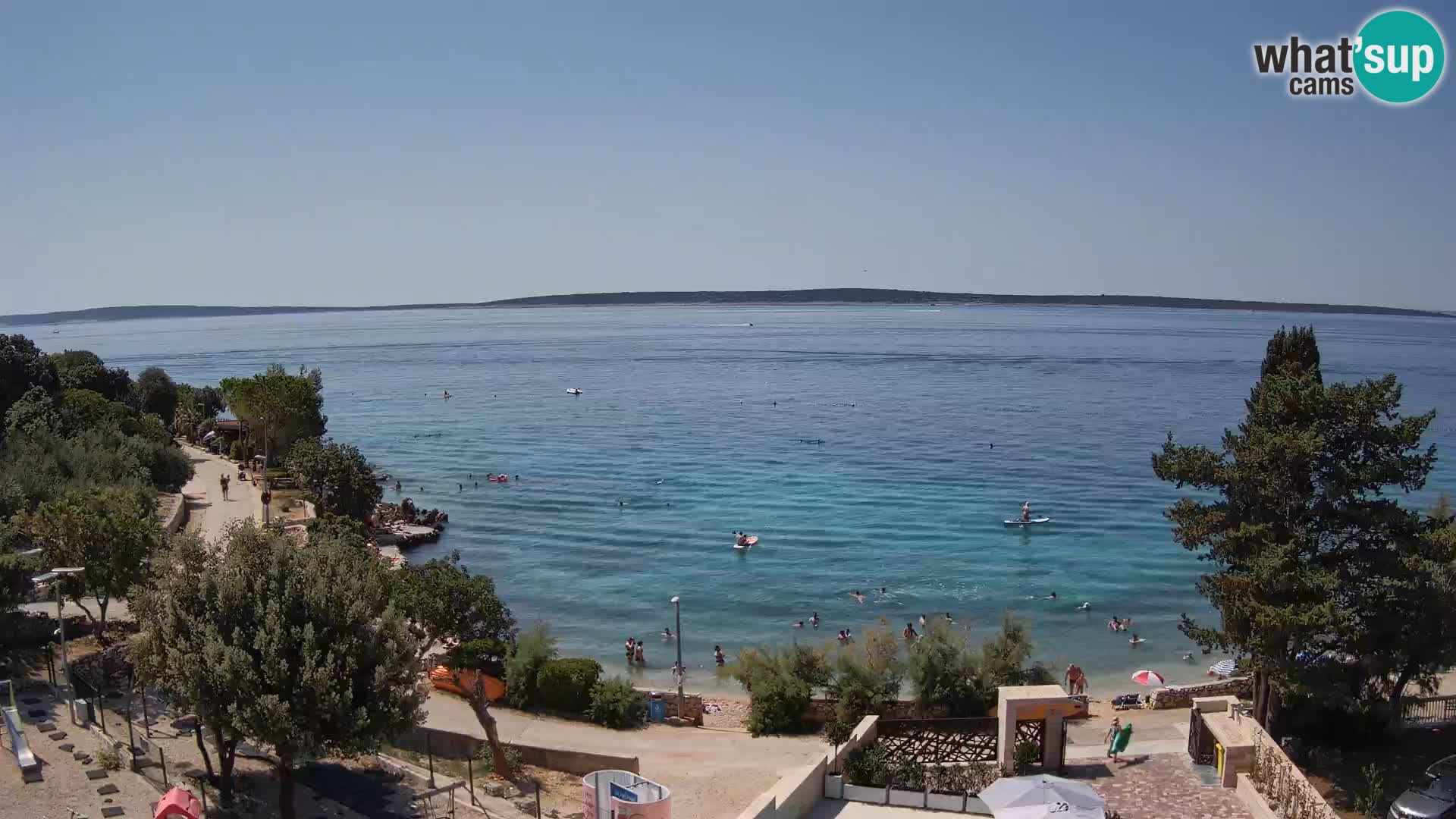Webcam Strand Male Mandre – Liveblick von der Insel Pag