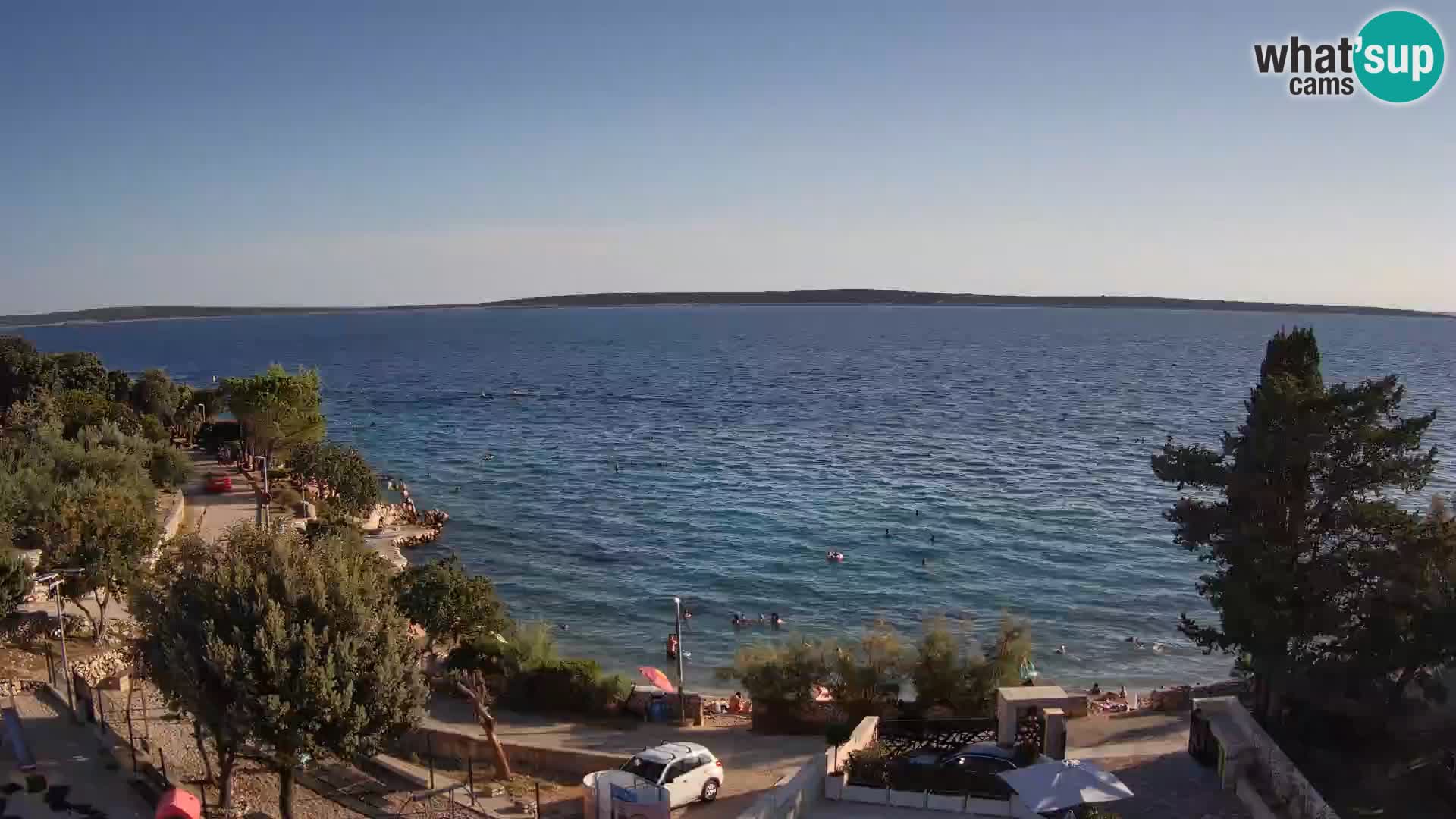 Webcam Plaža Male Mandre – Diretta dalla spiaggia sull’isola di Pag