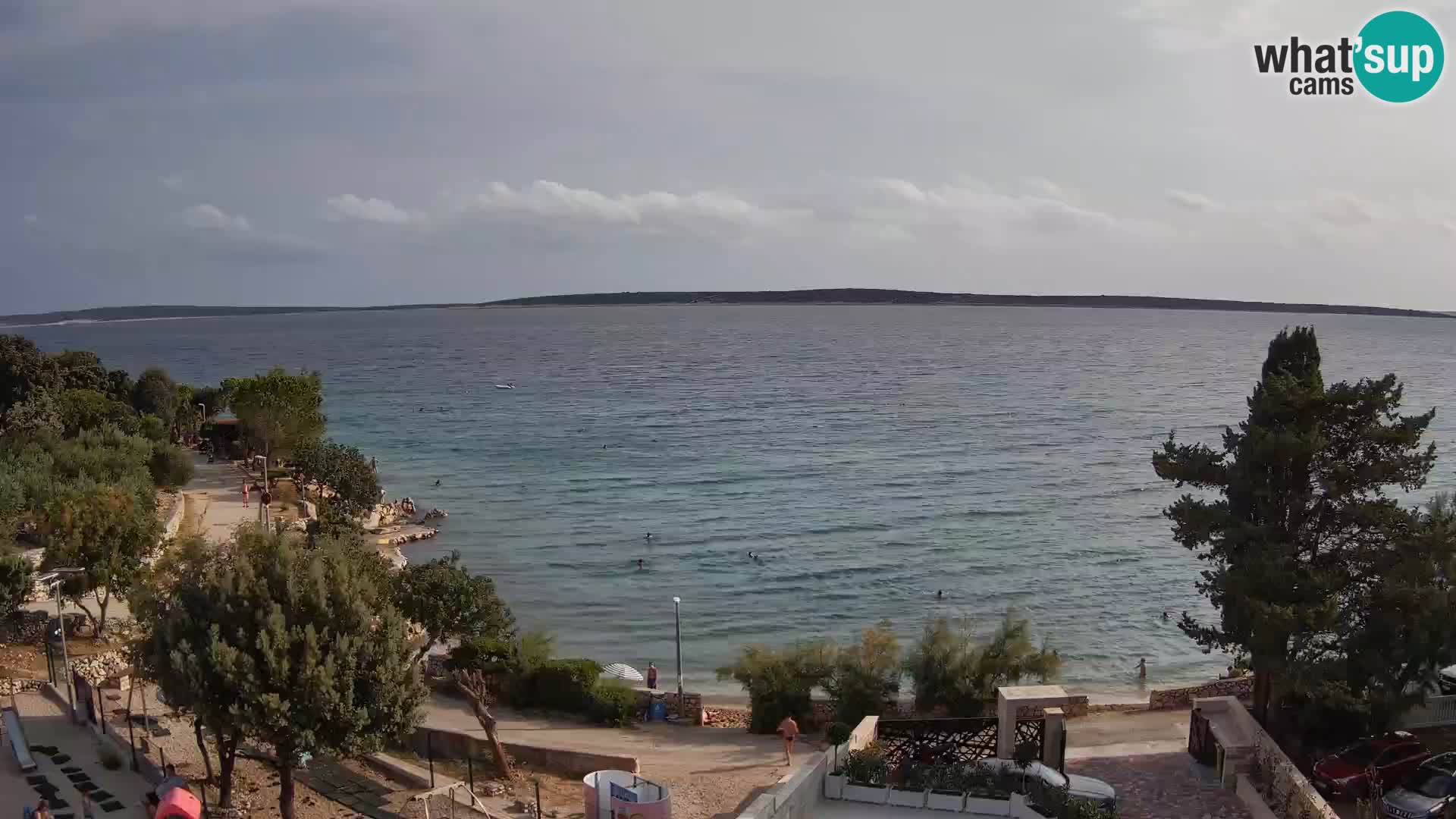 Webcam Plage Male Mandre – Vue en direct depuis l’île de Pag