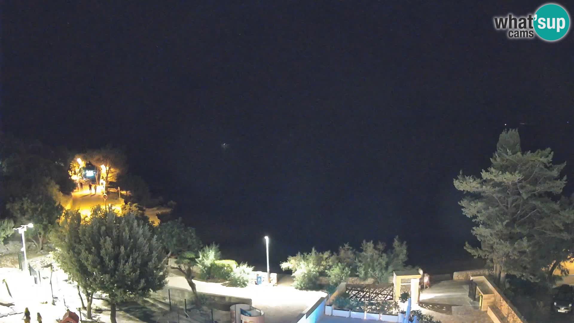 Spletna kamera Plaža Male Mandre – Pogled v živo z otoka Pag