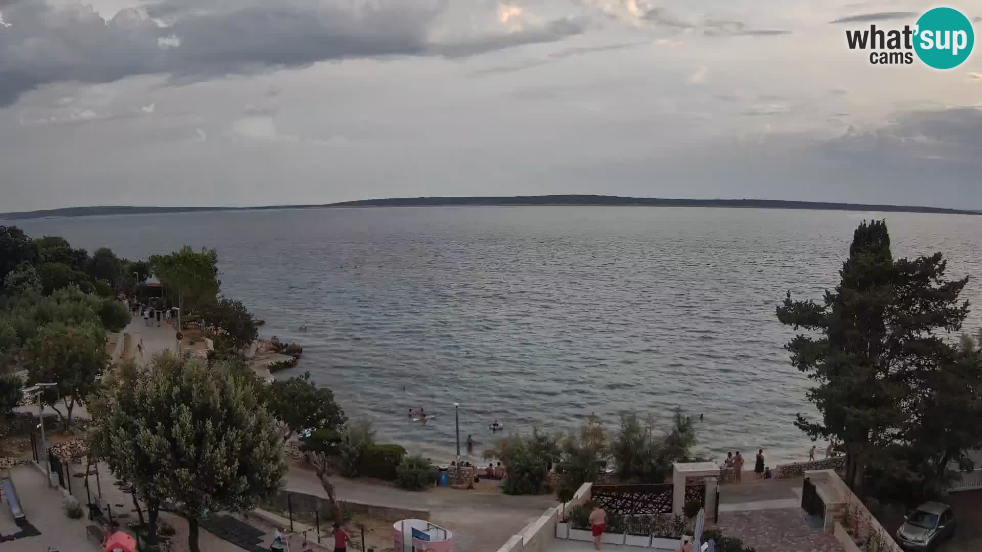 Web kamera Plaža Male Mandre – Pogled uživo s otoka Paga