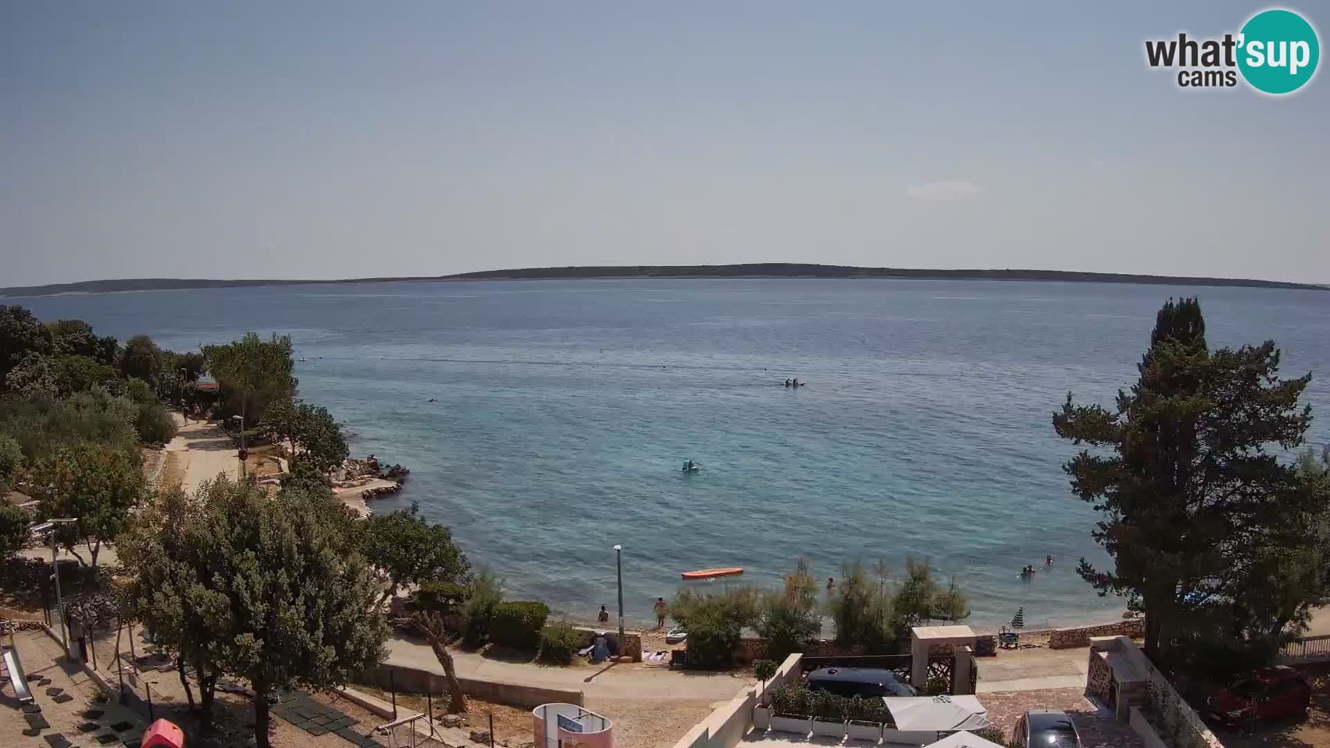 Webcam Strand Male Mandre – Liveblick von der Insel Pag