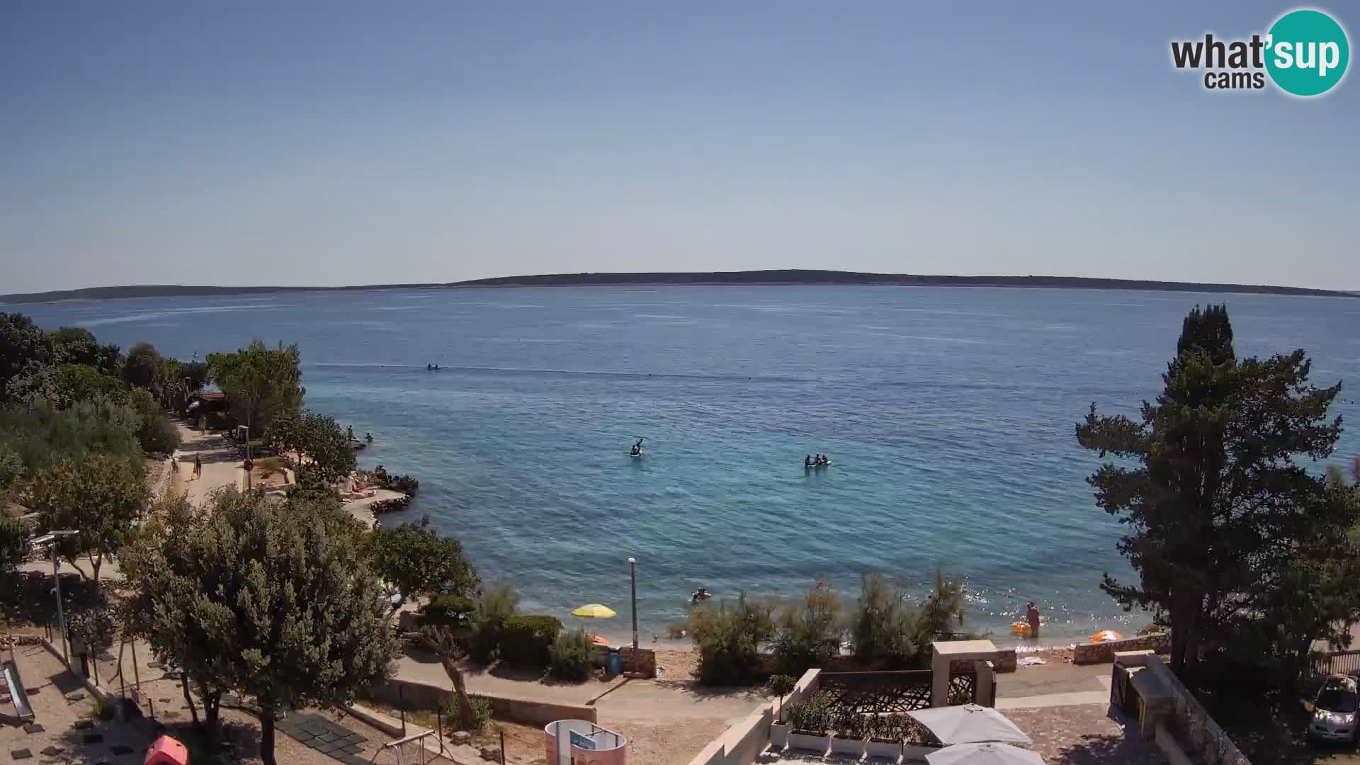 Webcam Plaža Male Mandre – Live View from Pag Island