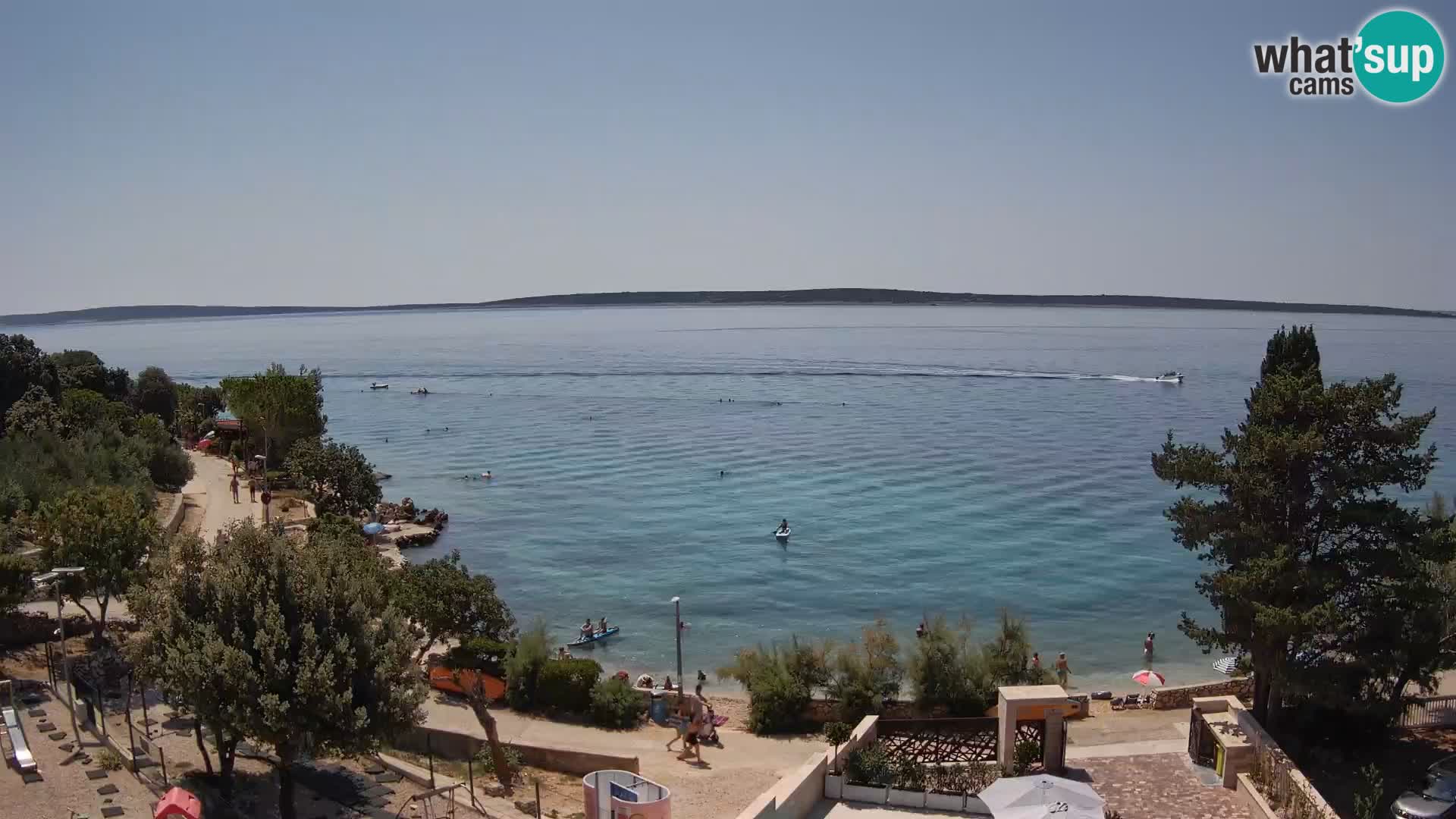 Webcam Strand Male Mandre – Liveblick von der Insel Pag