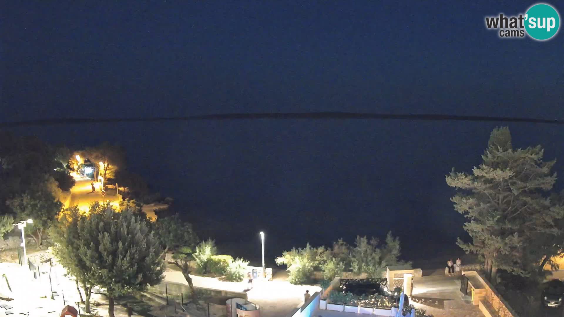 Webcam Plage Male Mandre – Vue en direct depuis l’île de Pag