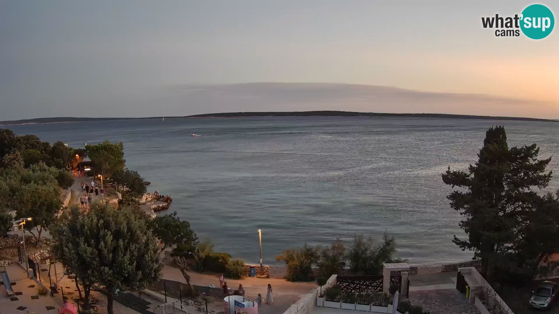 Web kamera Plaža Male Mandre – Pogled uživo s otoka Paga
