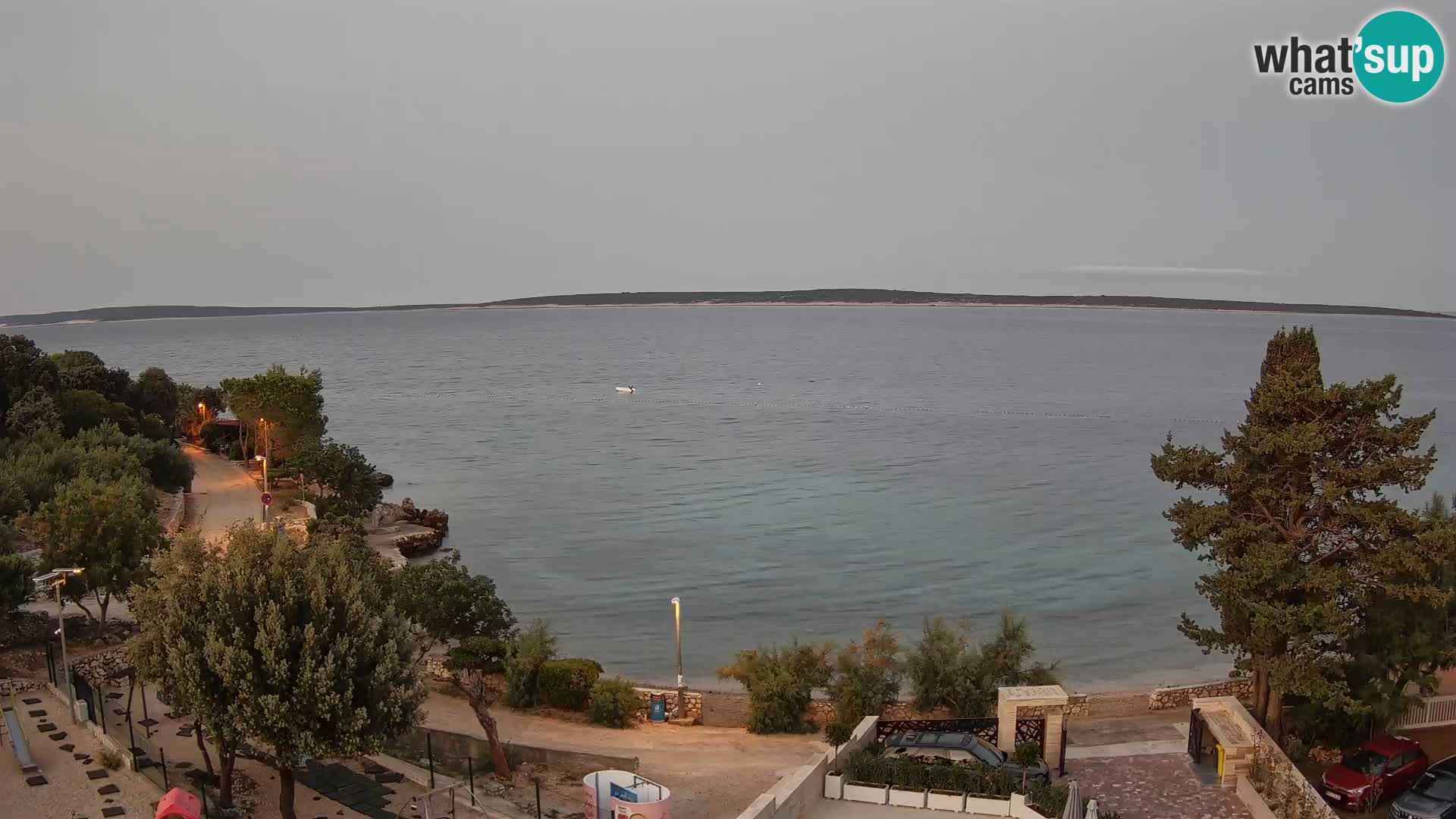 Webcam Plage Male Mandre – Vue en direct depuis l’île de Pag