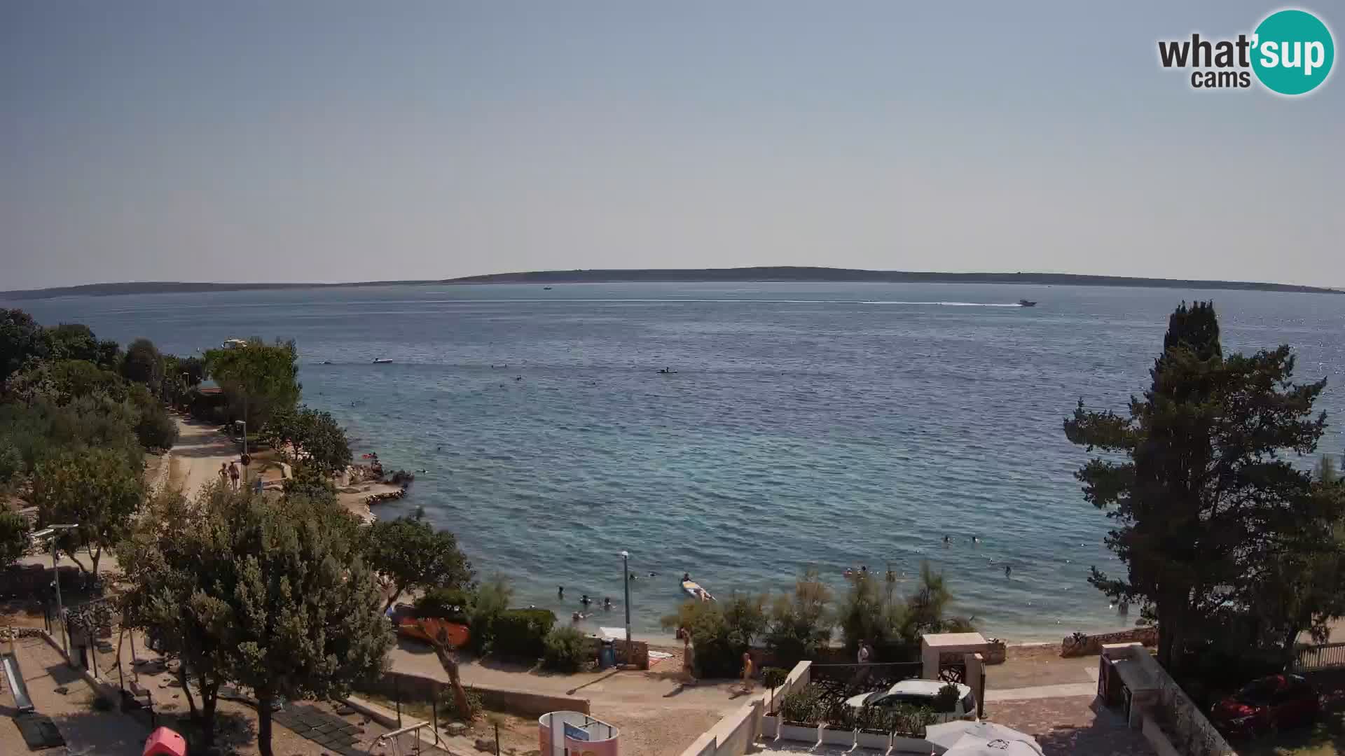 Webcam Strand Male Mandre – Liveblick von der Insel Pag