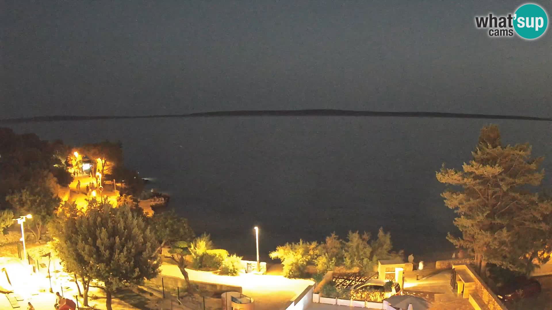 Webcam Plage Male Mandre – Vue en direct depuis l’île de Pag