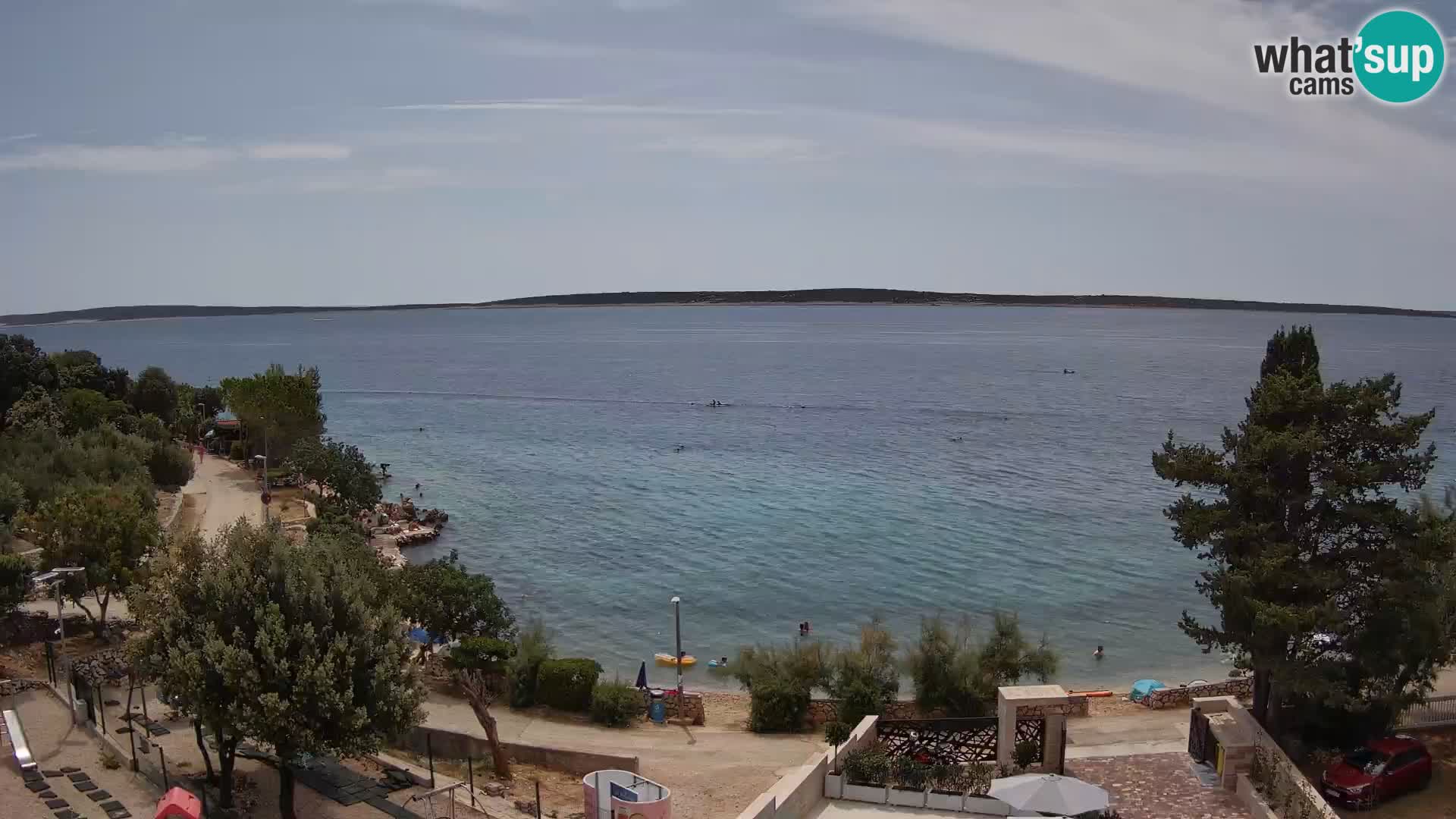 Webcam Plage Male Mandre – Vue en direct depuis l’île de Pag