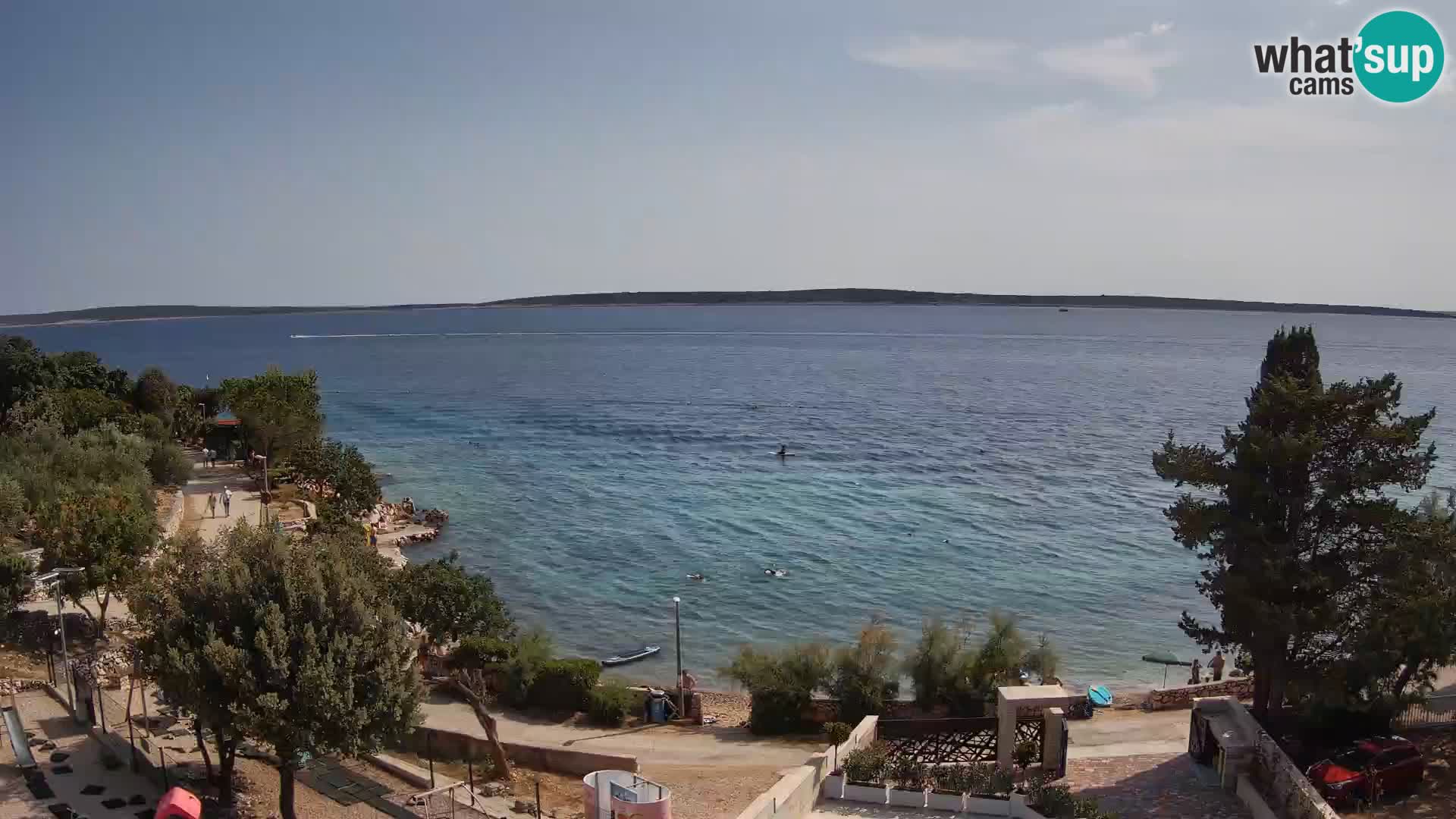 Webcam Strand Male Mandre – Liveblick von der Insel Pag