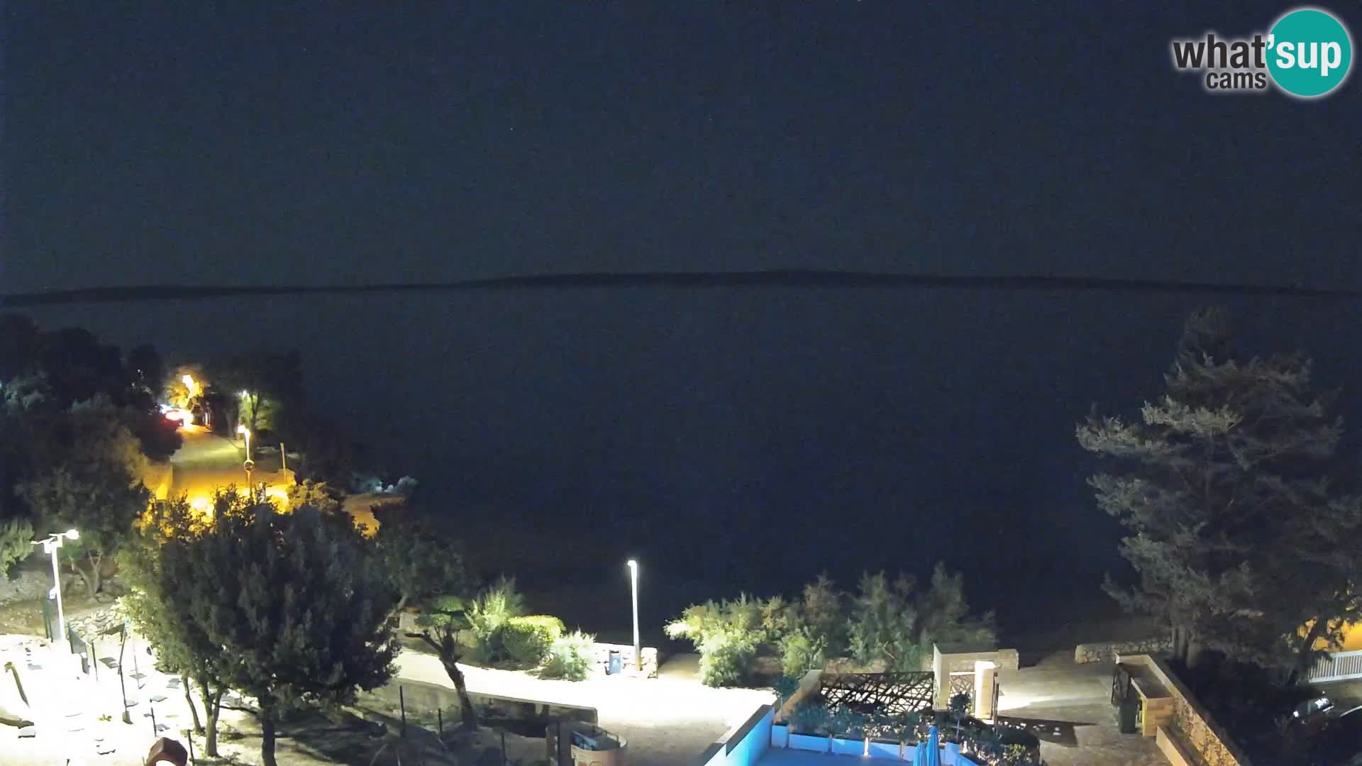 Webcam Plaža Male Mandre – Diretta dalla spiaggia sull’isola di Pag