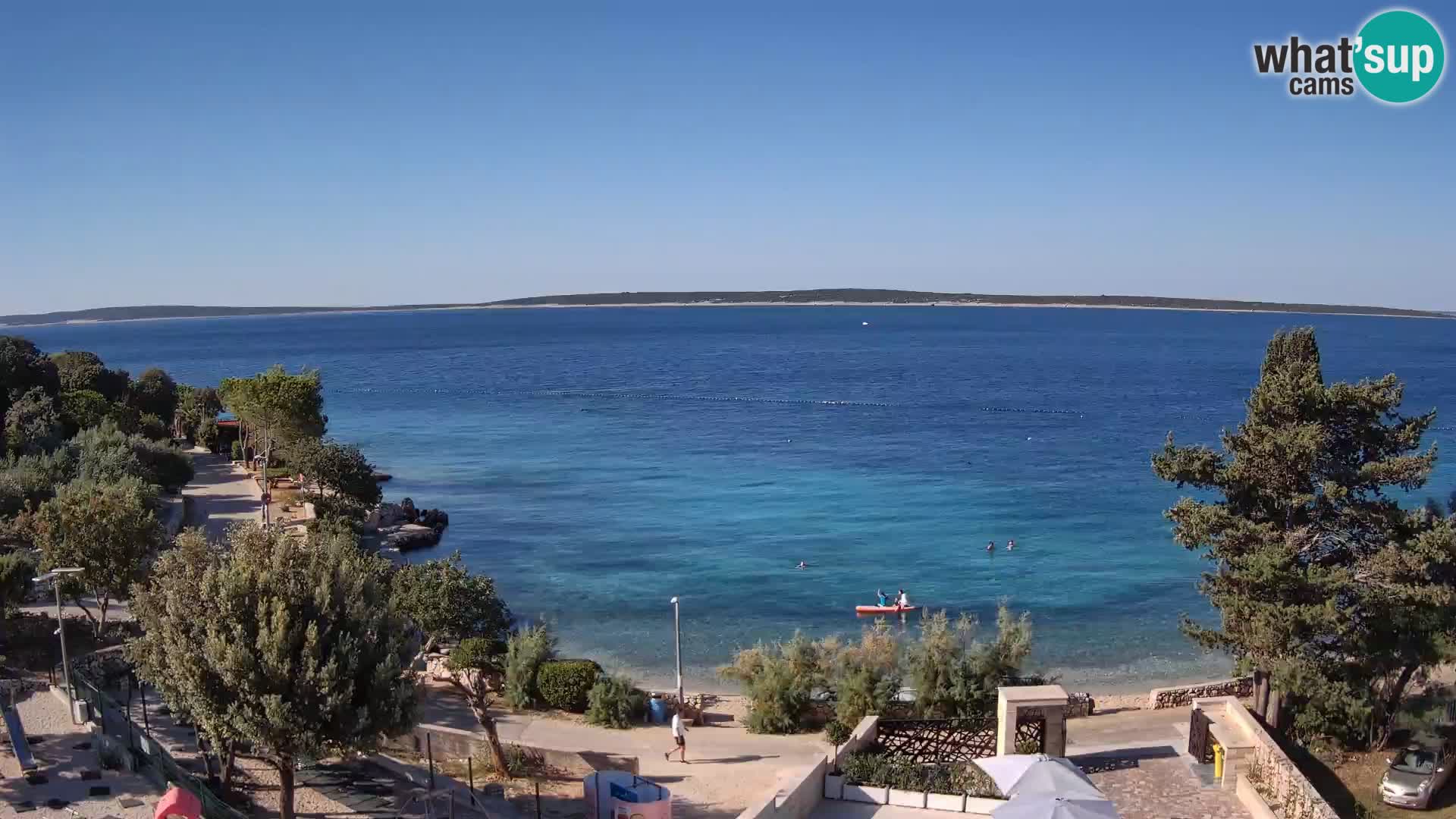 Webcam Plaža Male Mandre – Diretta dalla spiaggia sull’isola di Pag